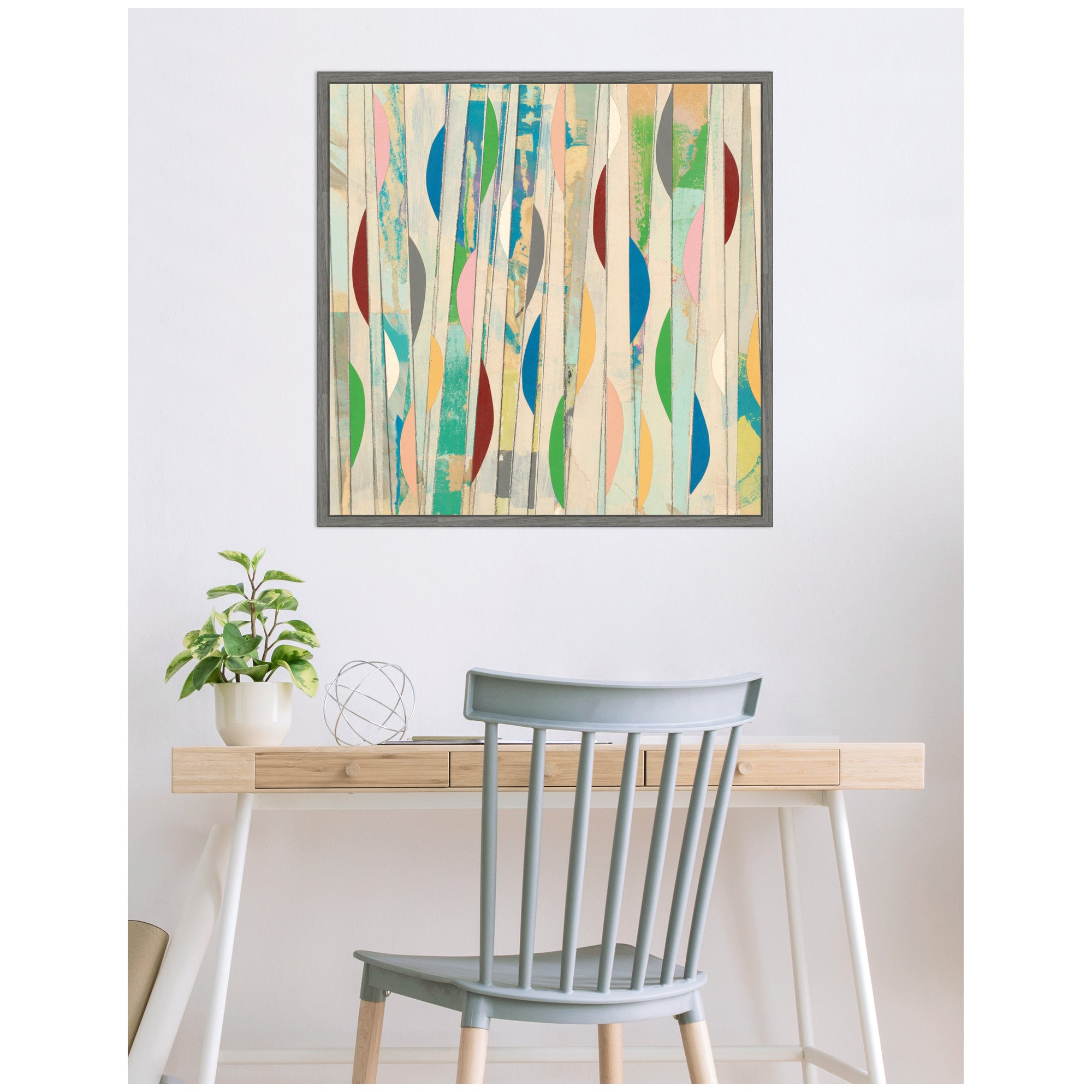 Geometric Abstract 2 FC by Felicia Dadak Framed Canvas Wall Art Print