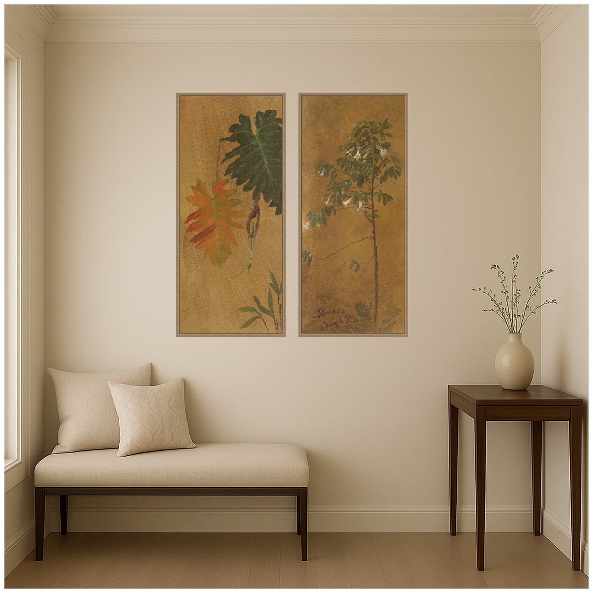 Art Set 2 Piece Set 18x40 Sylvie Dark Gold 6
