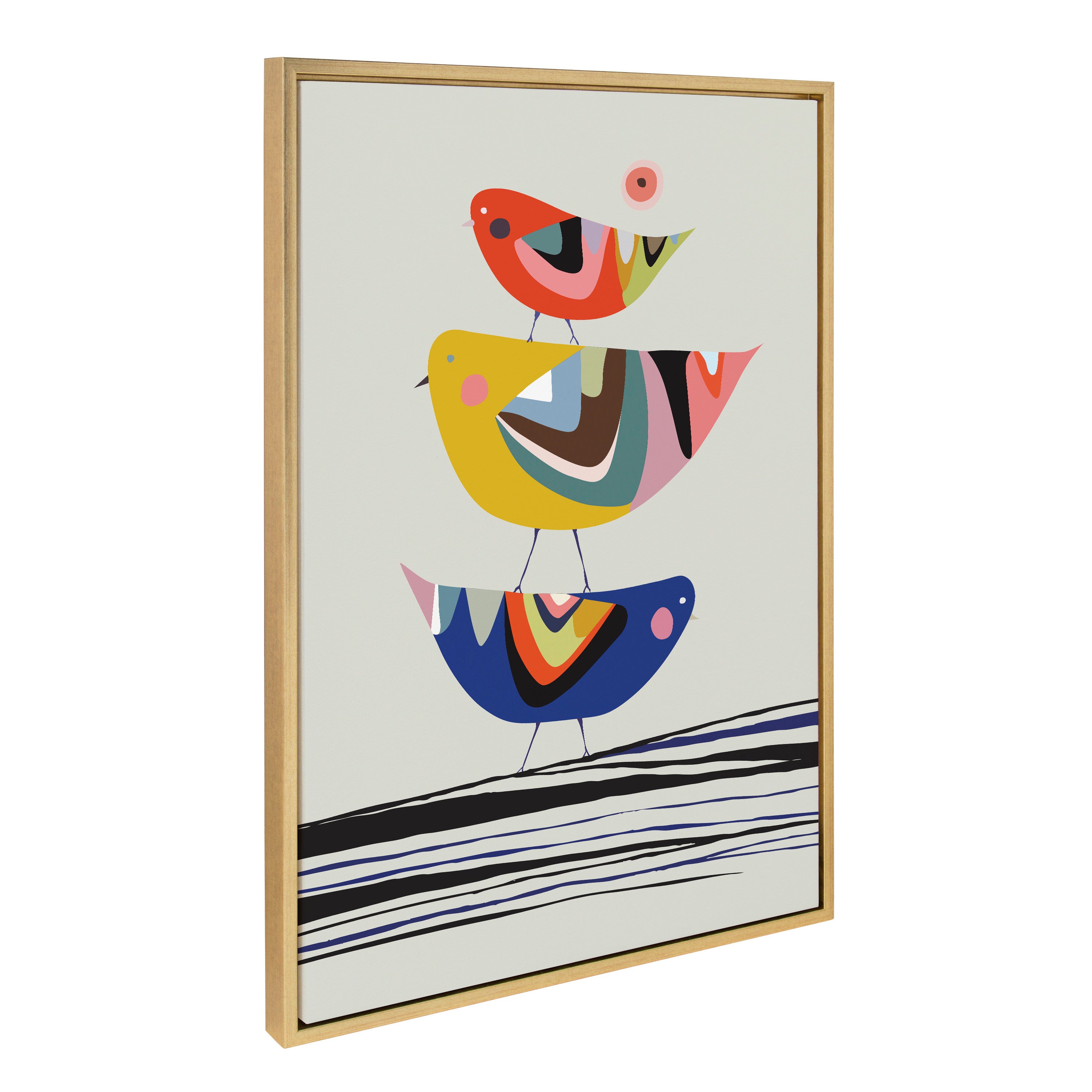 Framed Canvas Sylvie Bright Gold 23x33 1