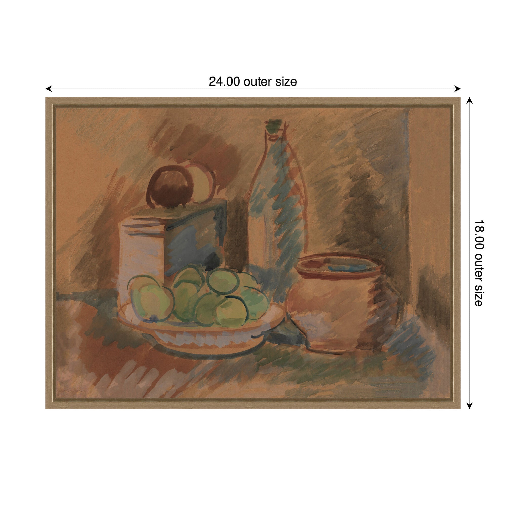 Framed Canvas 24x18 Sylvie Dark Gold 2