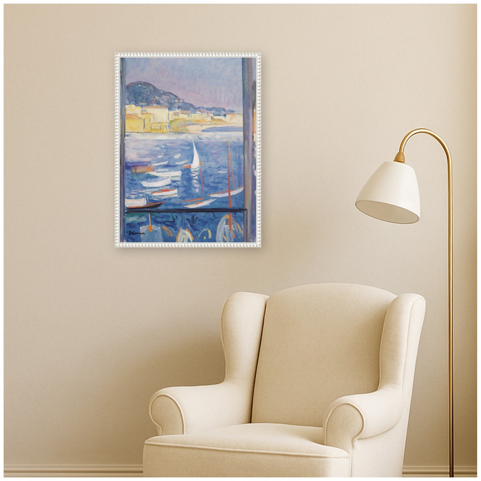 Framed Canvas 18x24 Sylvie Beaded White 5