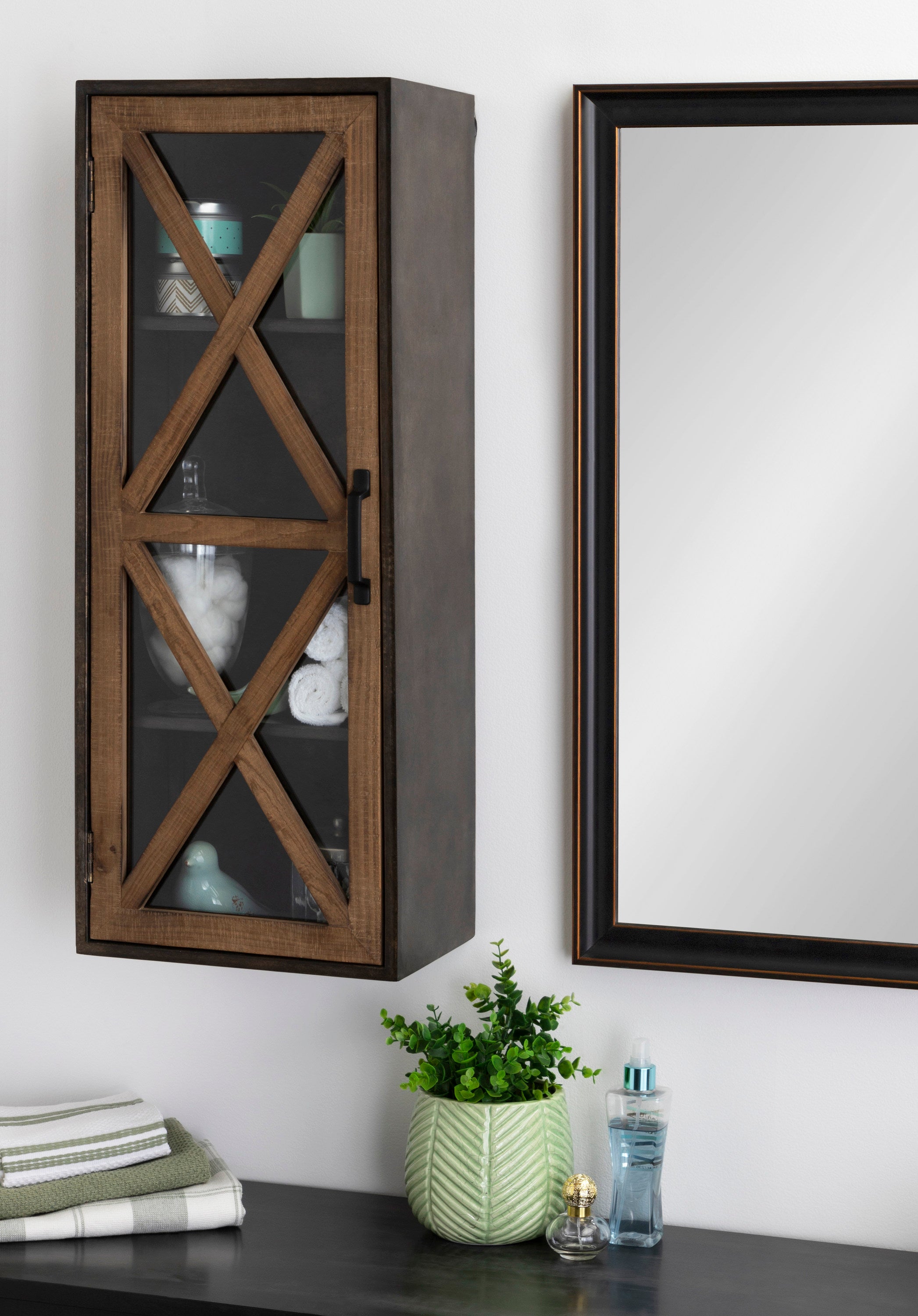 Cabinet 12x8x30 Rustic Brown Black 7