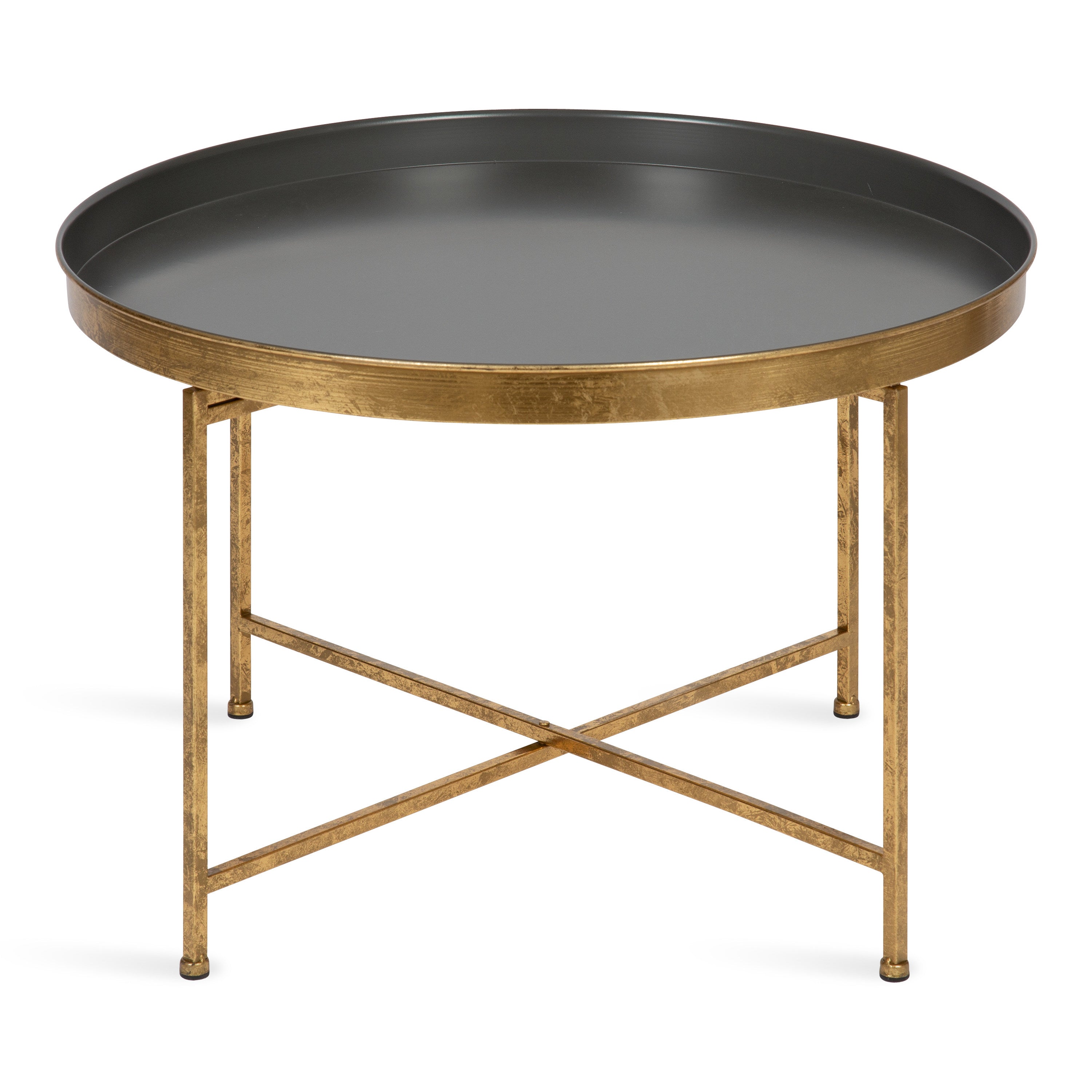 Coffee Table Gray Gold 28.25x28.25x19 3