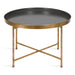 Coffee Table Gray Gold 28.25x28.25x19 3