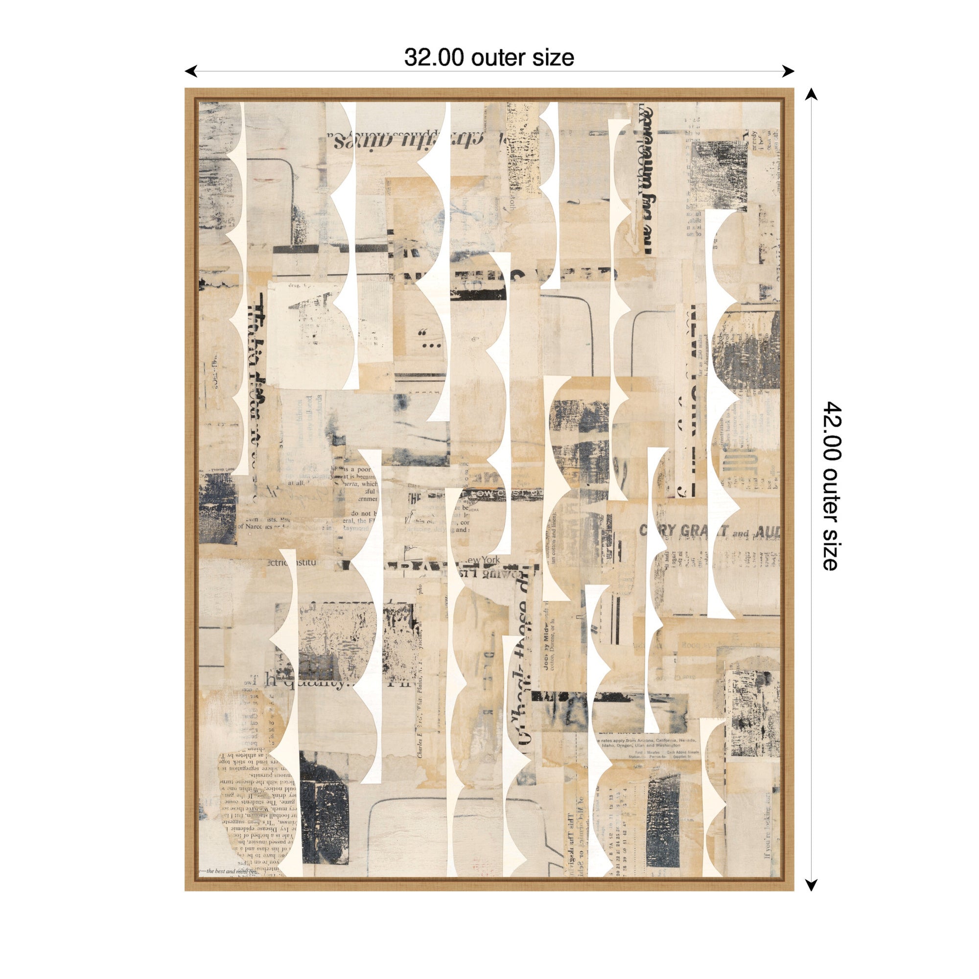 Framed Canvas 32x42 Sylvie Natural 2