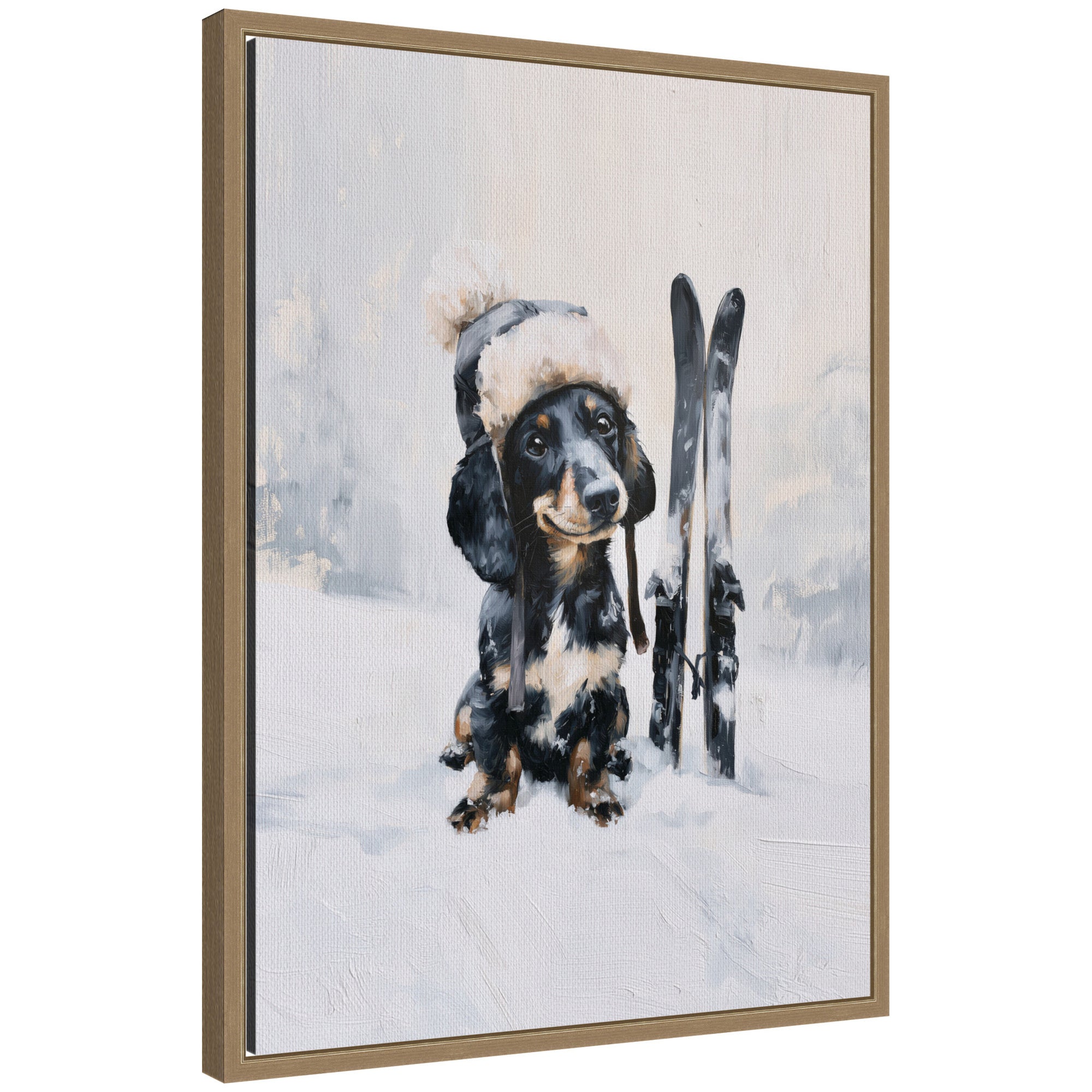 Framed Canvas Sylvie Dark Gold 18x24 1