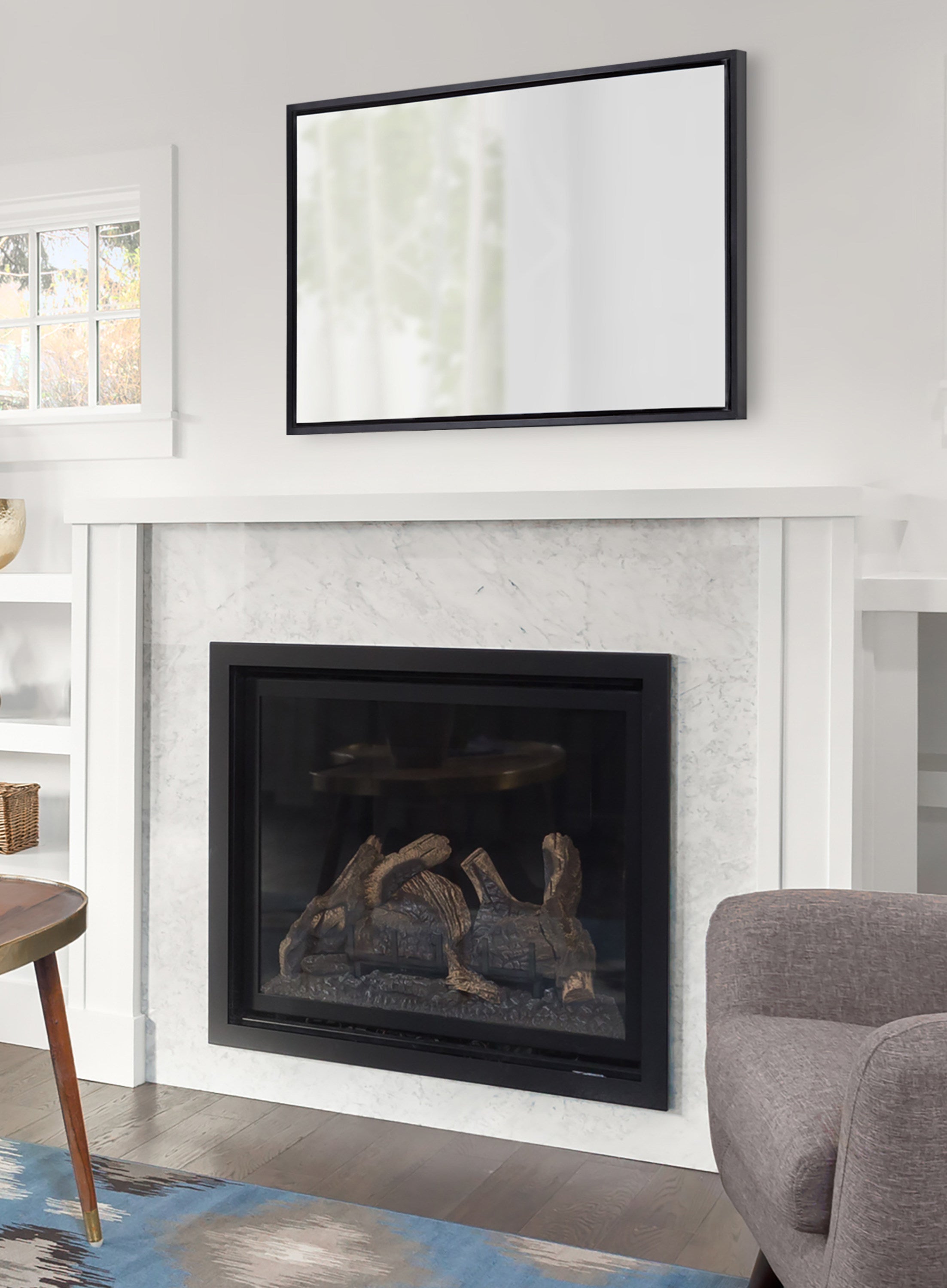 Rectangle Mirror Black 24x36 7