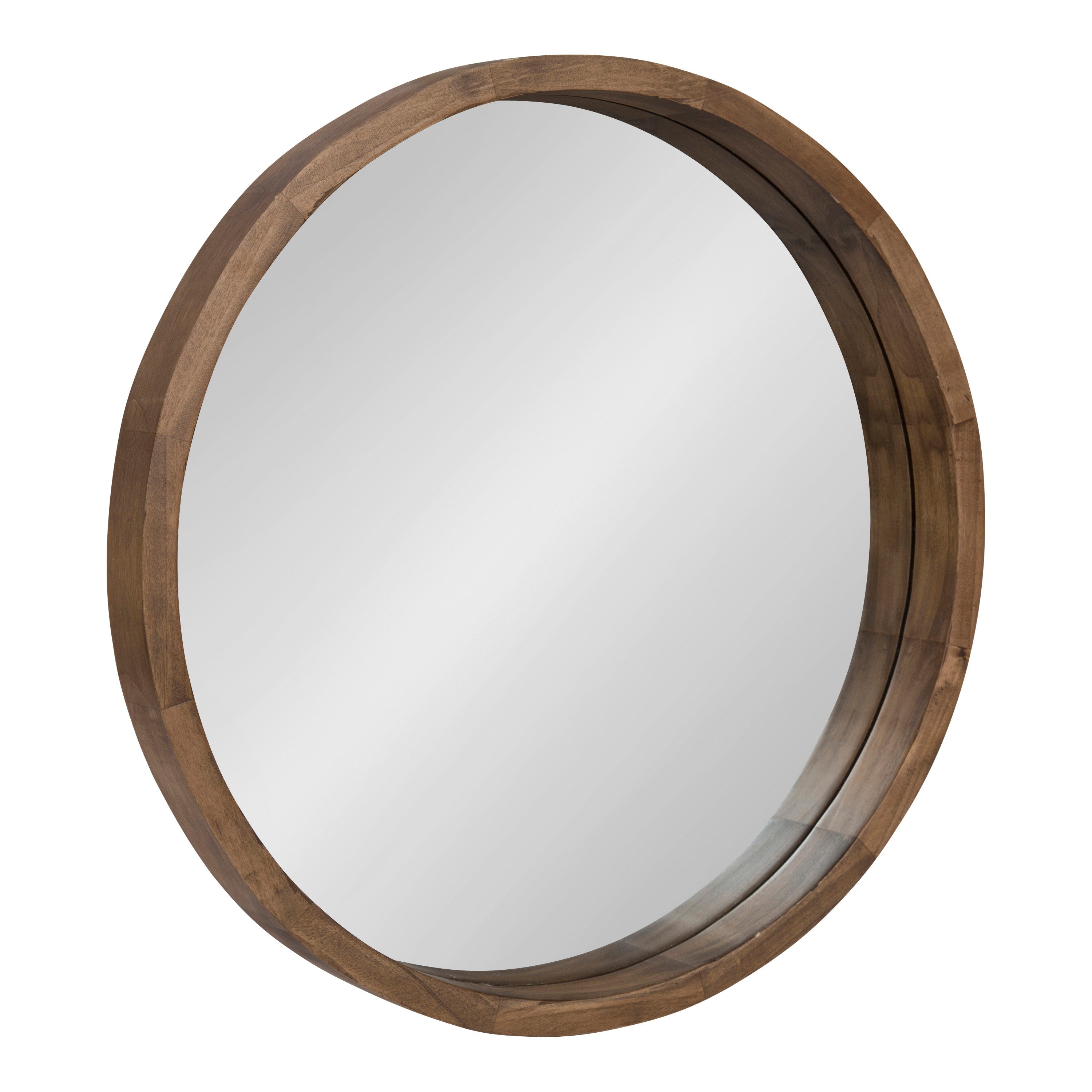 Round Mirror Rustic Brown 22" Diameter 1