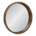 Round Mirror Rustic Brown 22" Diameter 1