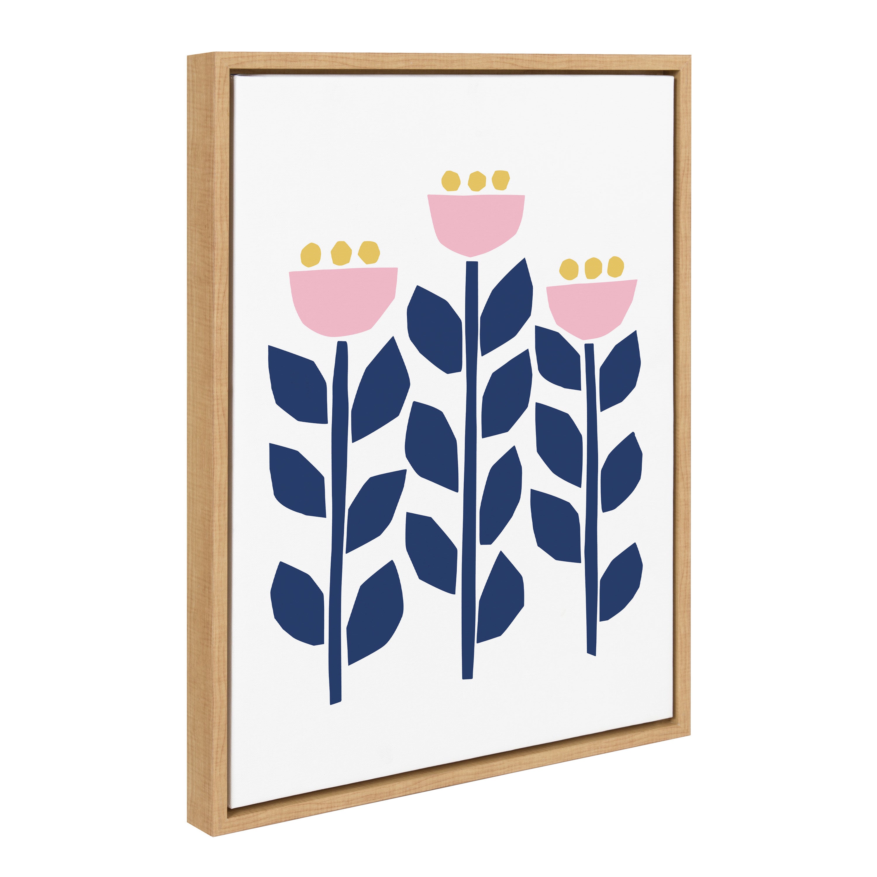 Sylvie Nordic Flowers Framed Canvas by Myriam Van Neste