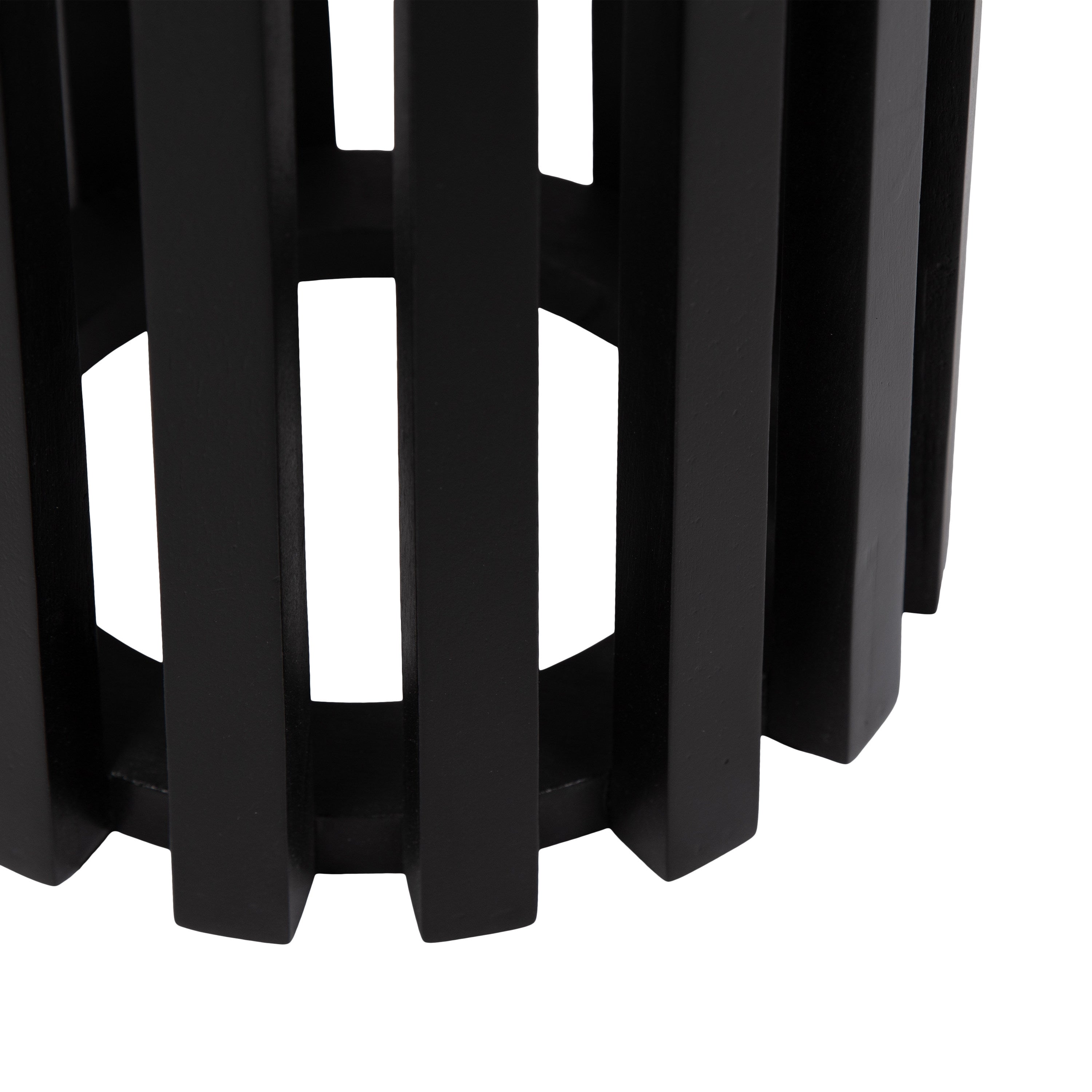 Drink Table White Black 9" Diameter 5