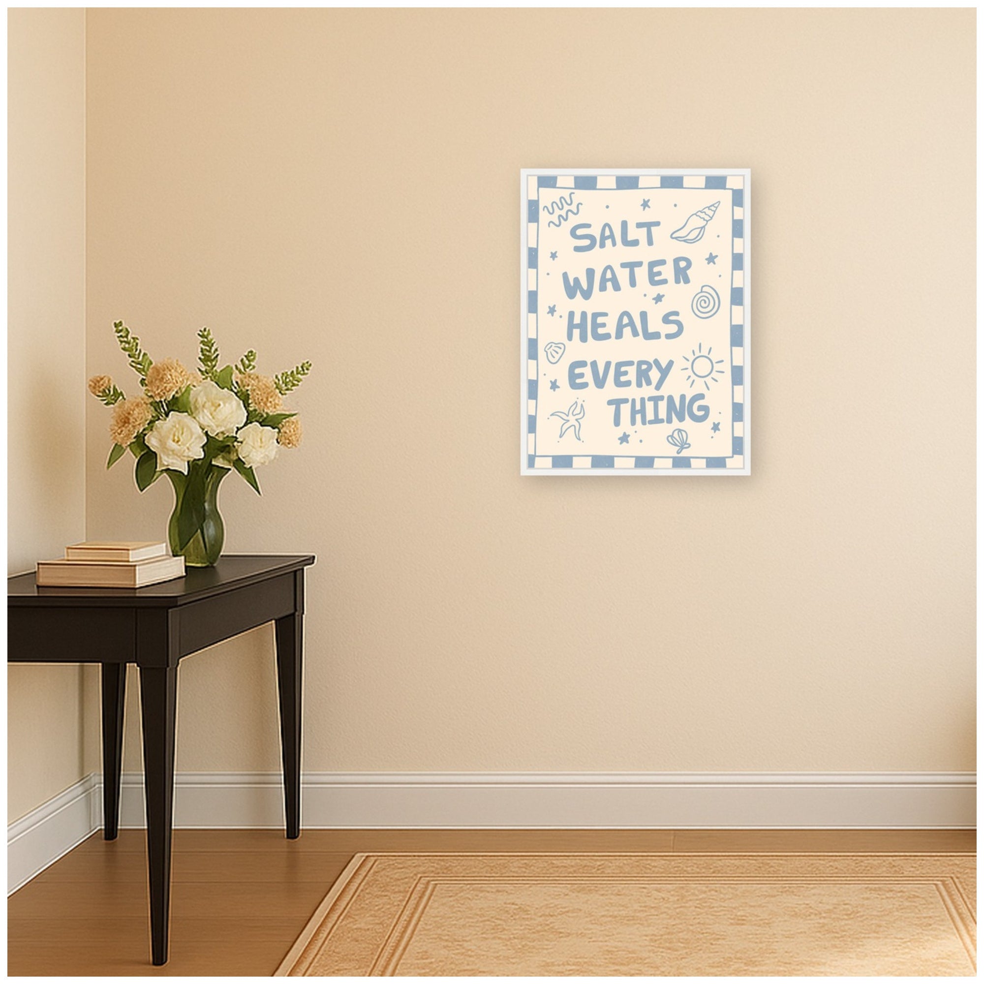 Salt Water Heals by Megan Ryan Framed Canvas Wall Art Print