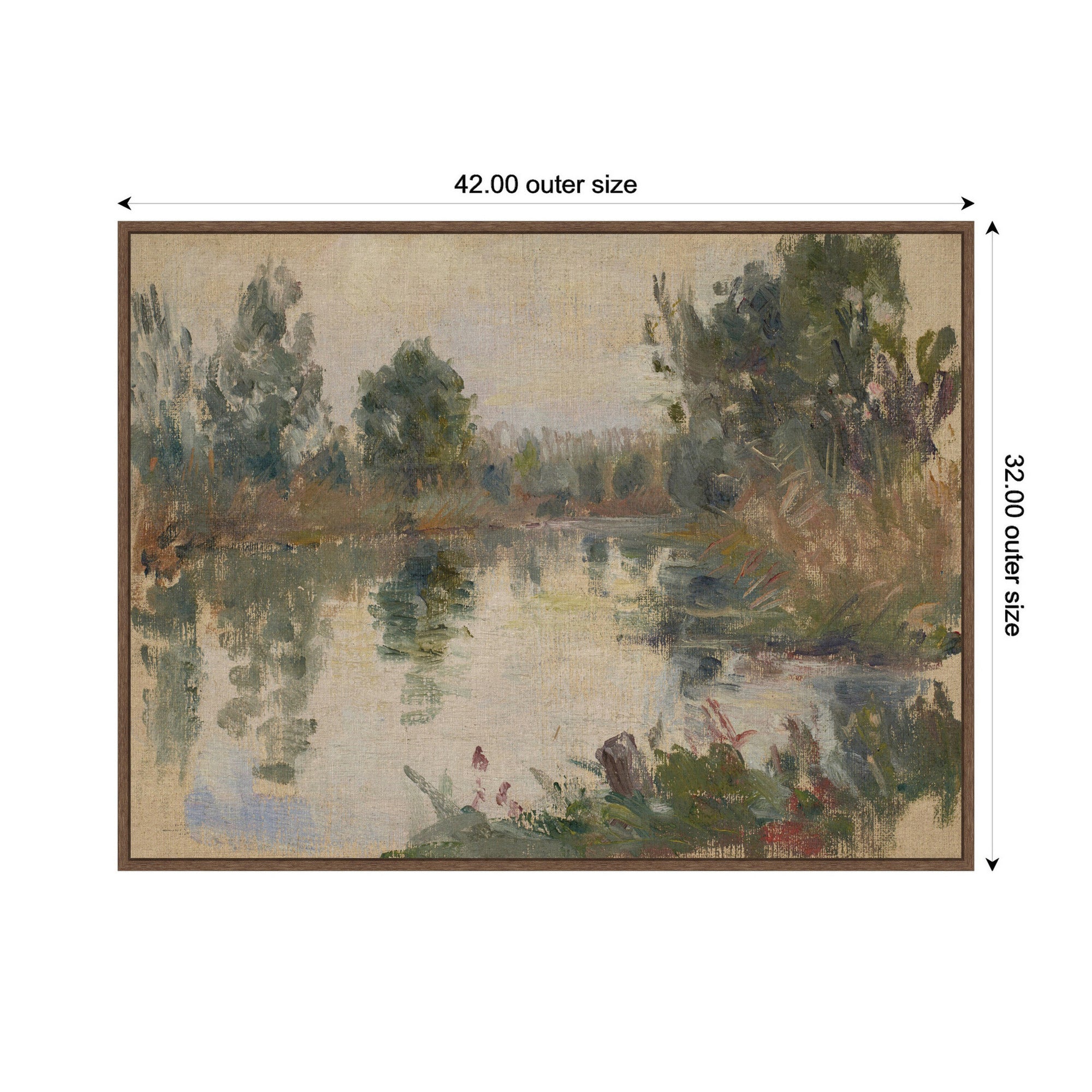 Framed Canvas Sylvie Walnut 42x32 2