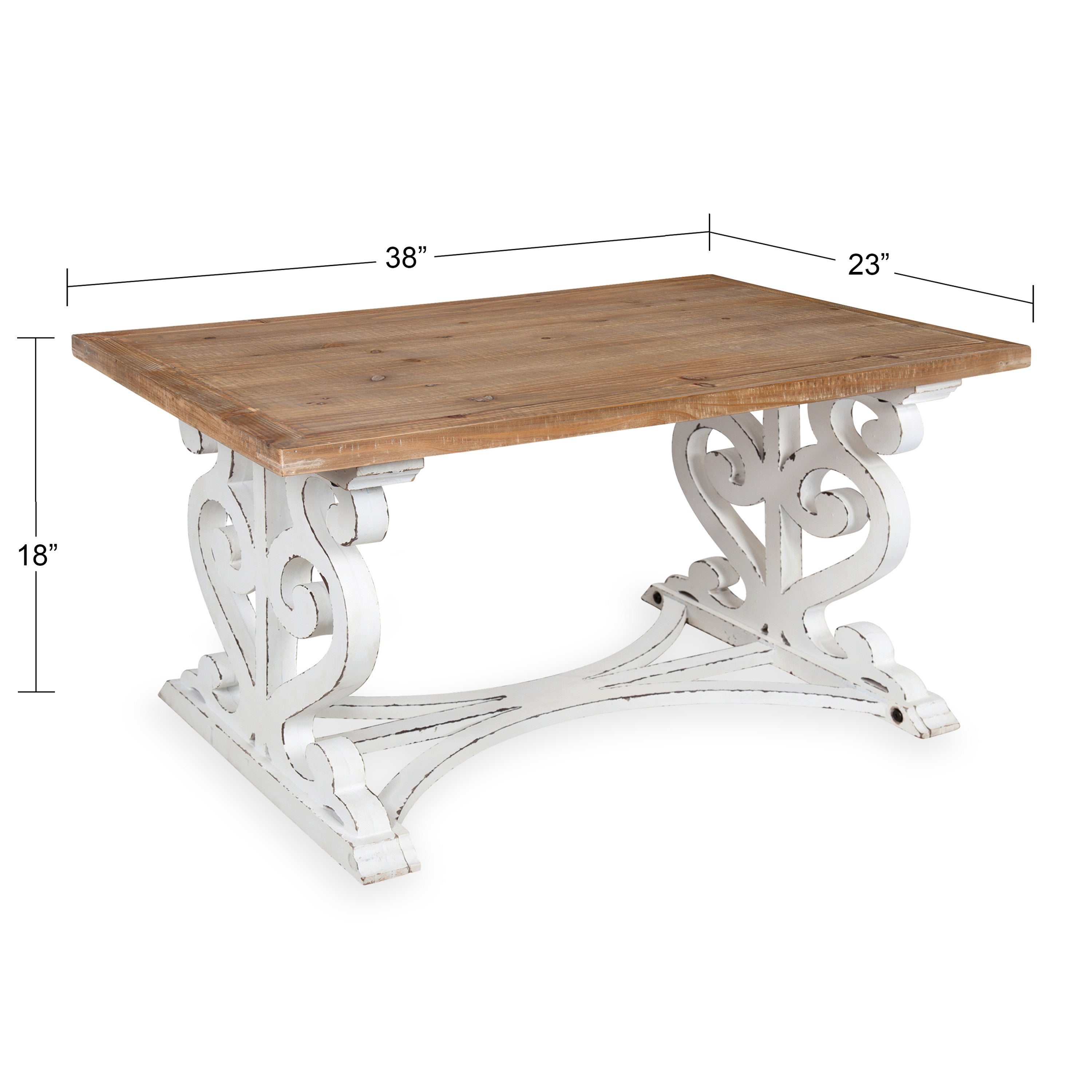 Wyldwood Rustic Carved Wood Coffee Table