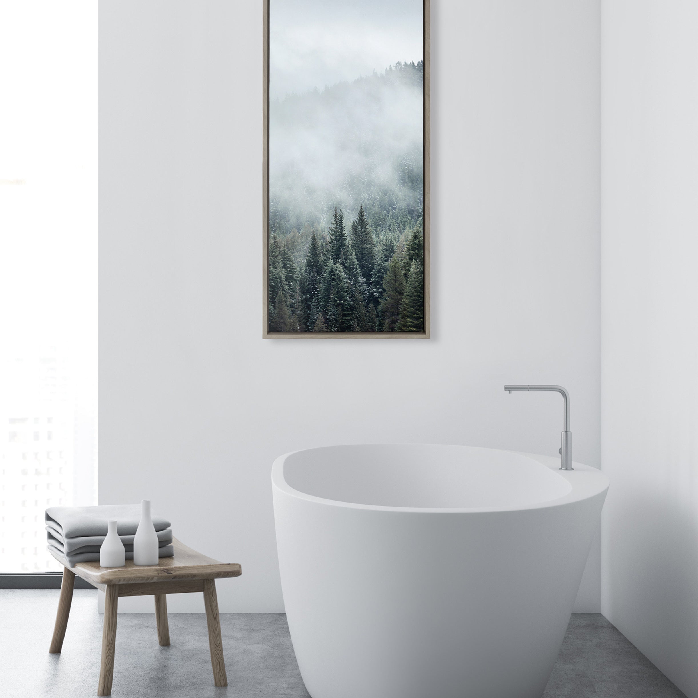 Framed Canvas 18x40 Sylvie Graywash 6