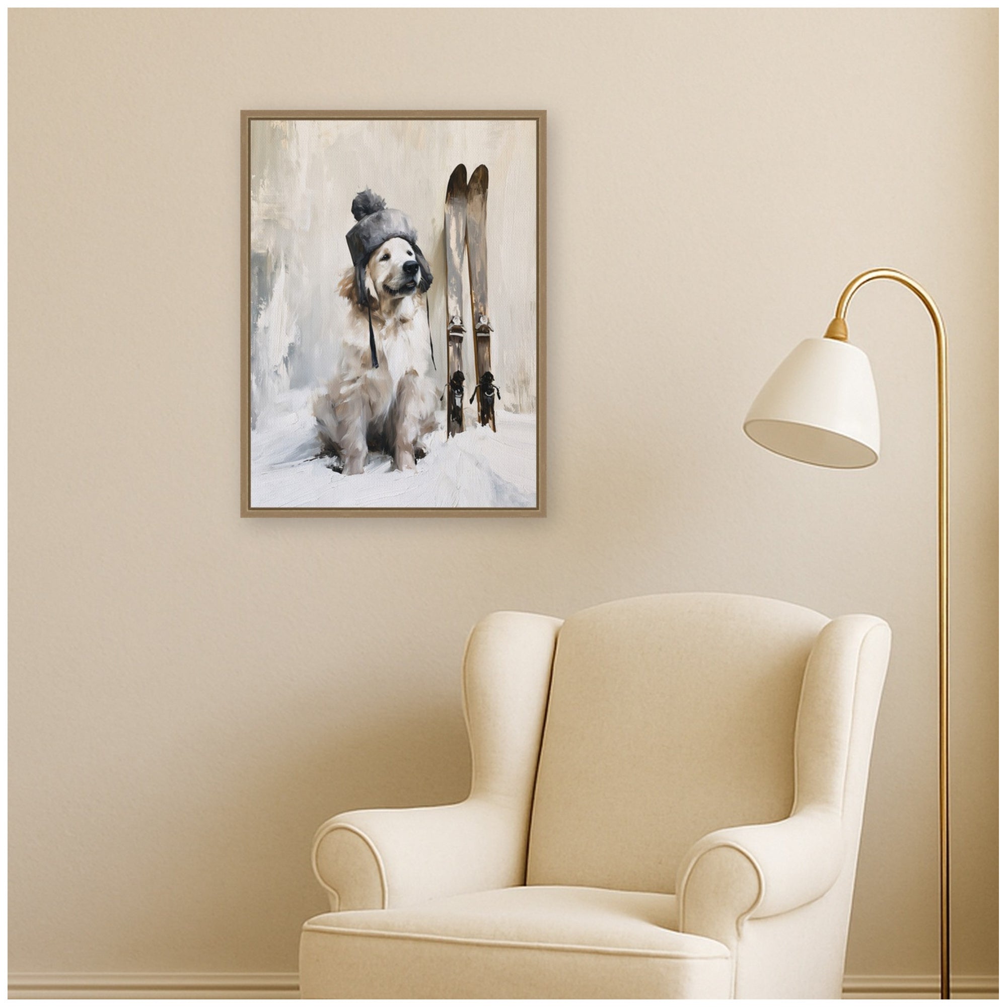 Framed Canvas Sylvie Dark Gold 18x24 6