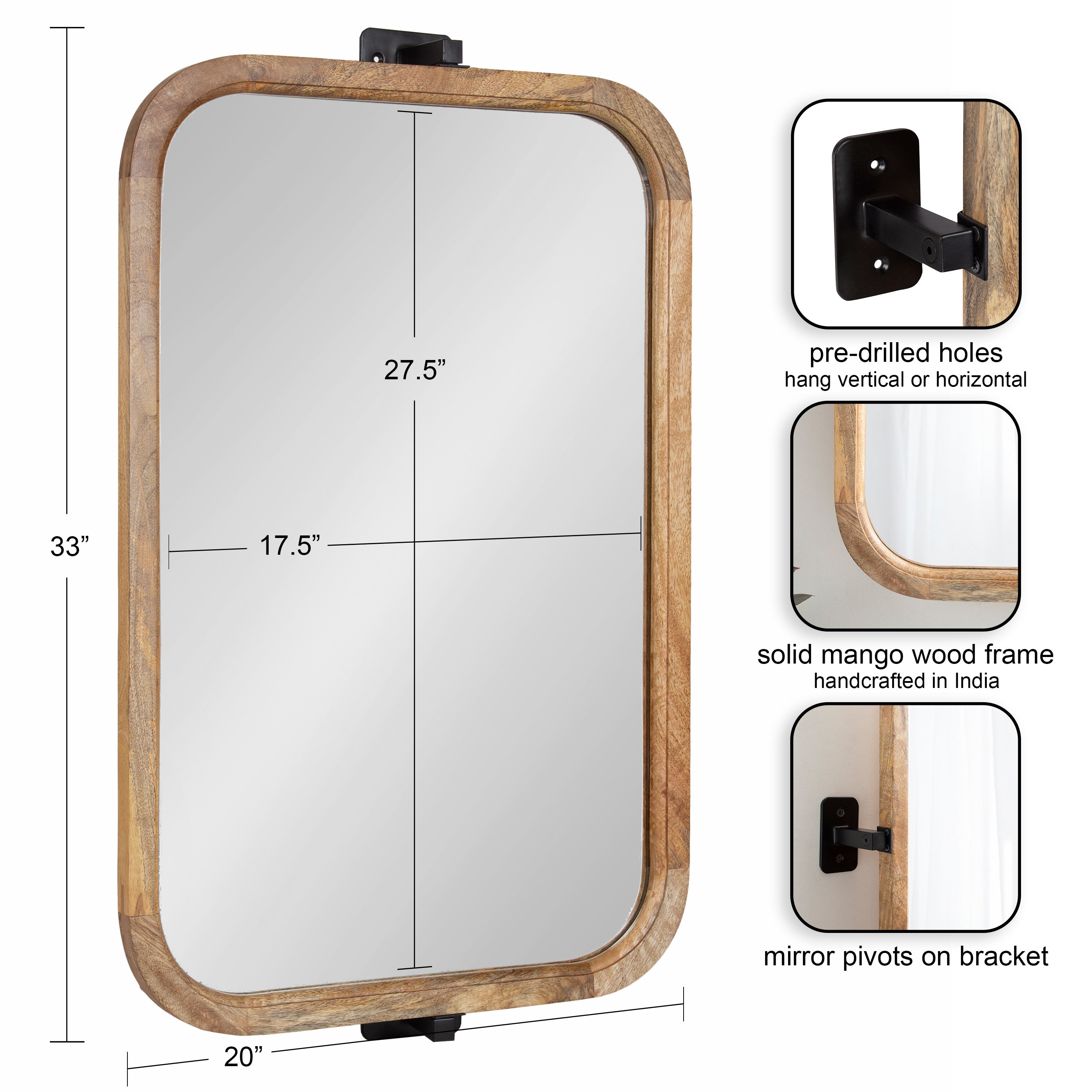 Functional Mirror Natural 20x33 2