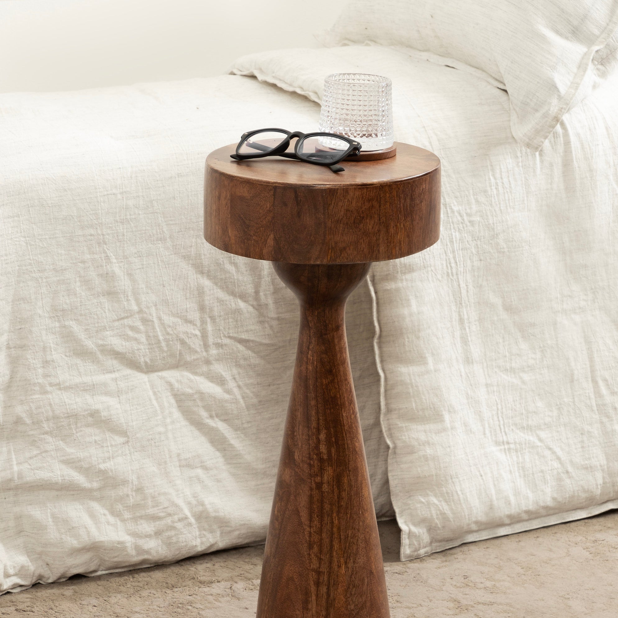 Drink Table Walnut Brown 10x10x22 7