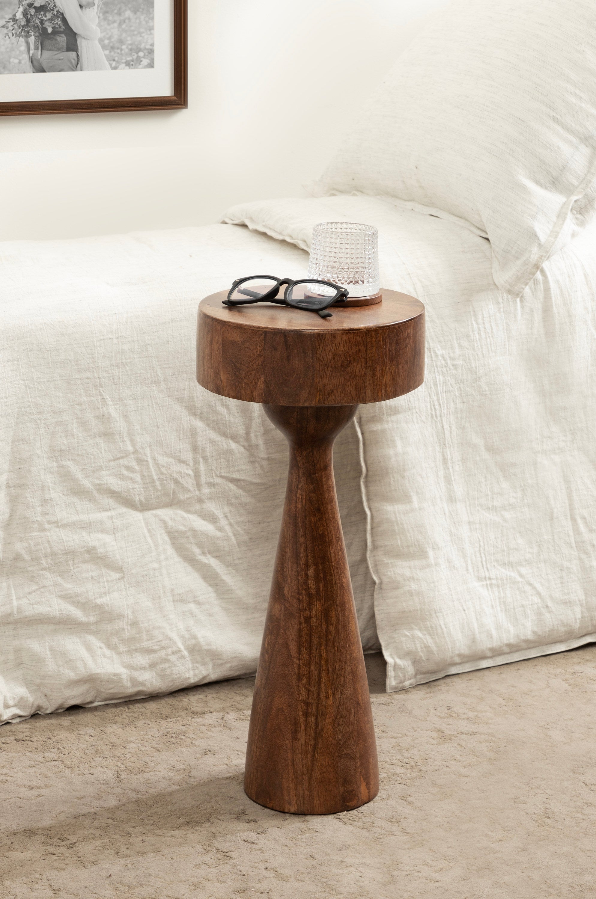 Drink Table Walnut Brown 10x10x22 7