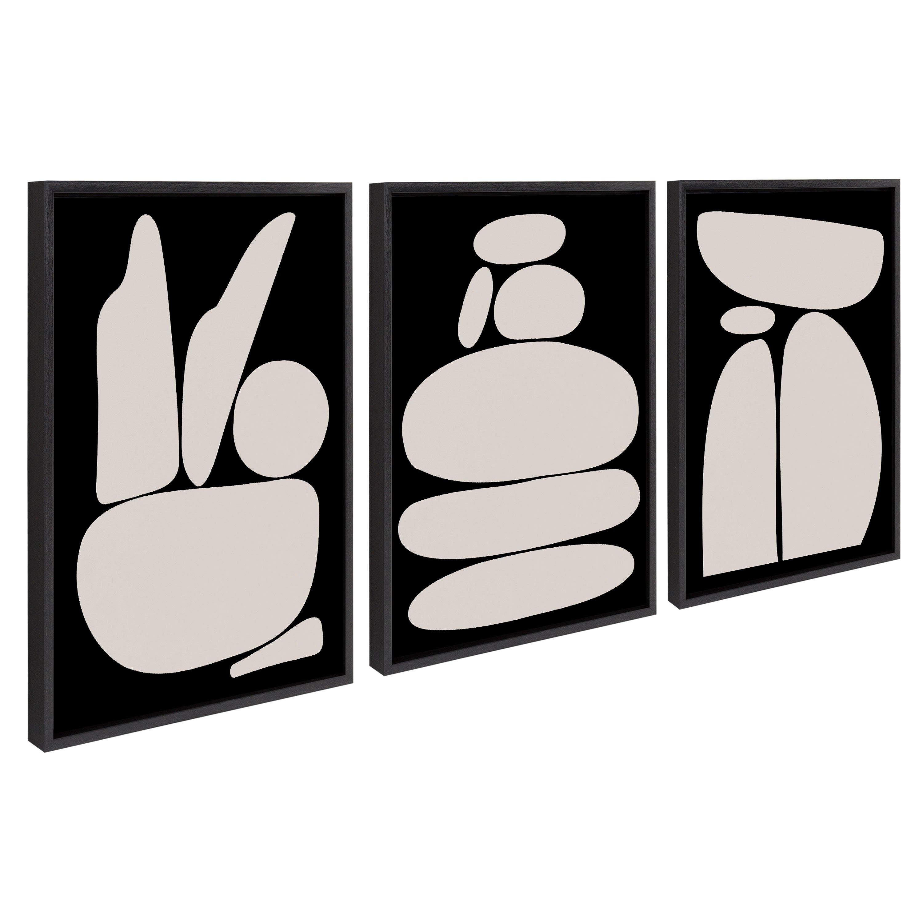 Art Set 3 Piece Set 18x24 Sylvie Black 1