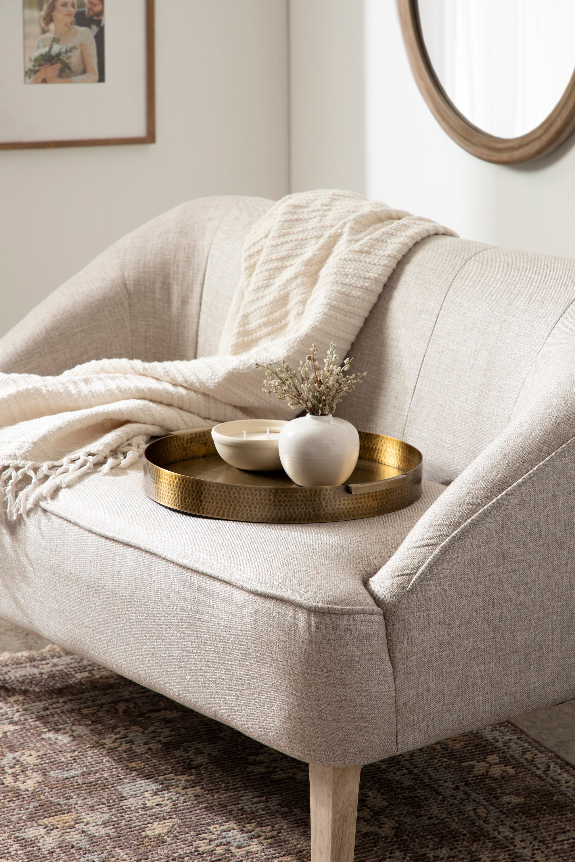 Single Tray 17" Diameter Gold 8