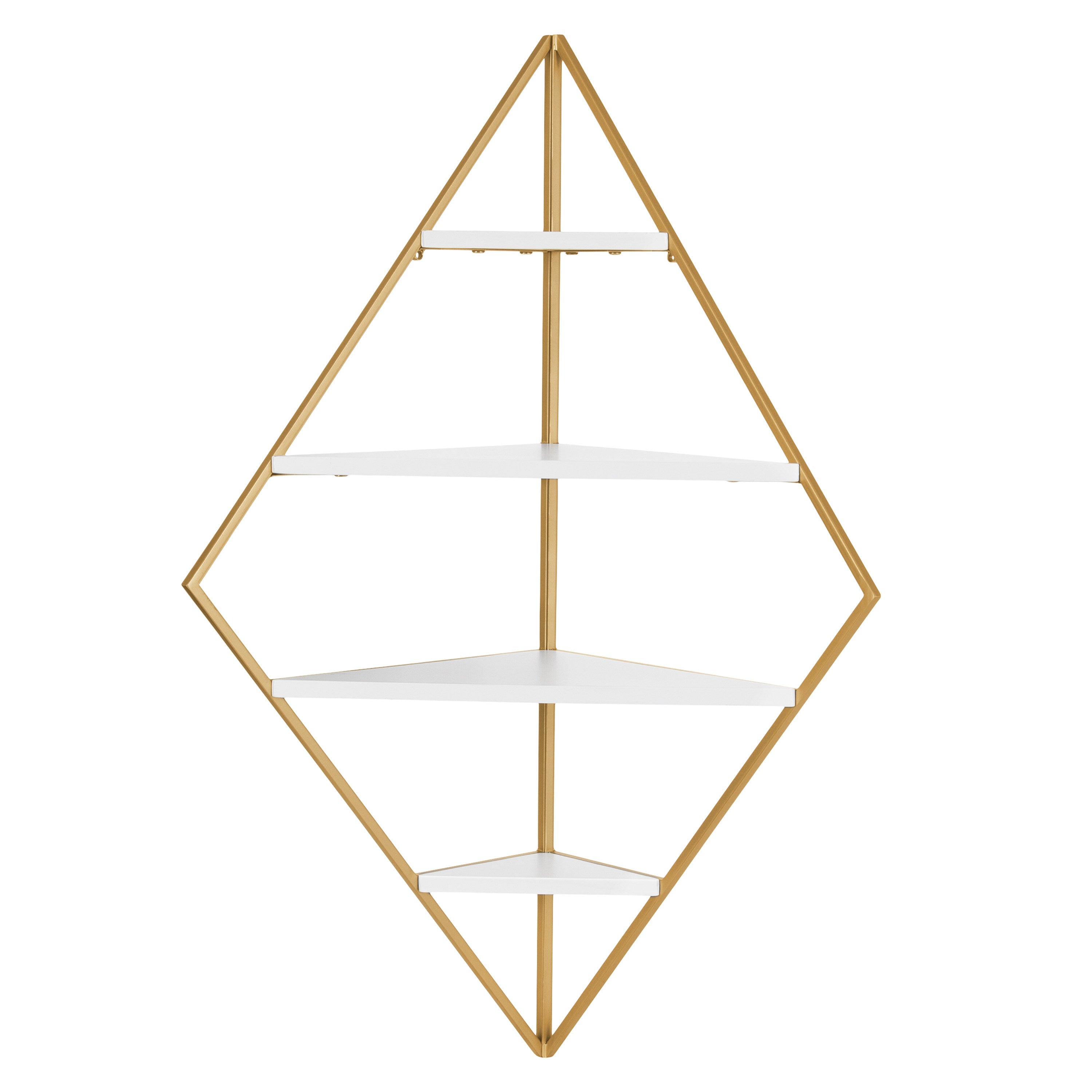Accent Shelf White Gold 24x17x38 5