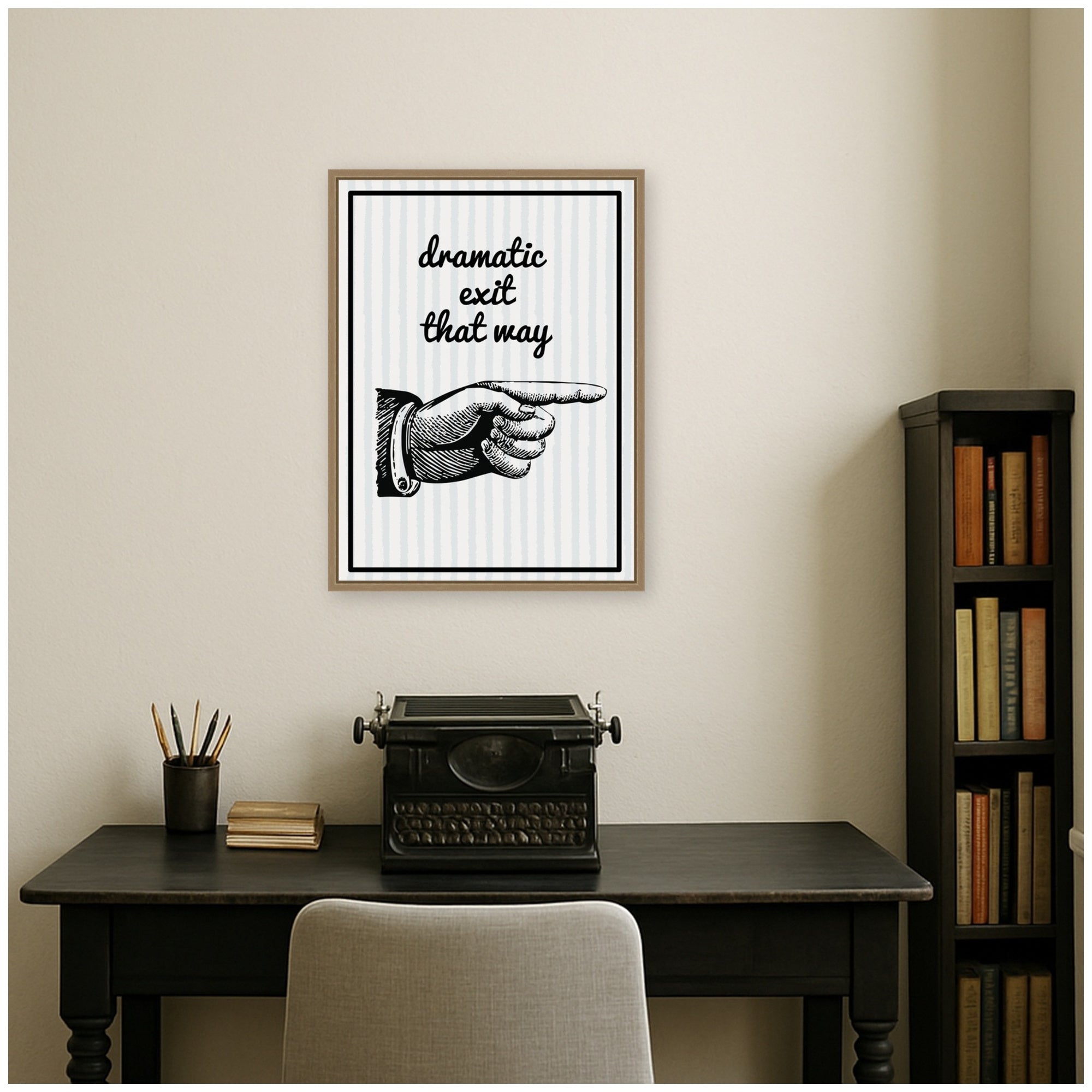 Dramatic Exit by Megan Ryan Framed Canvas Wall Art Print