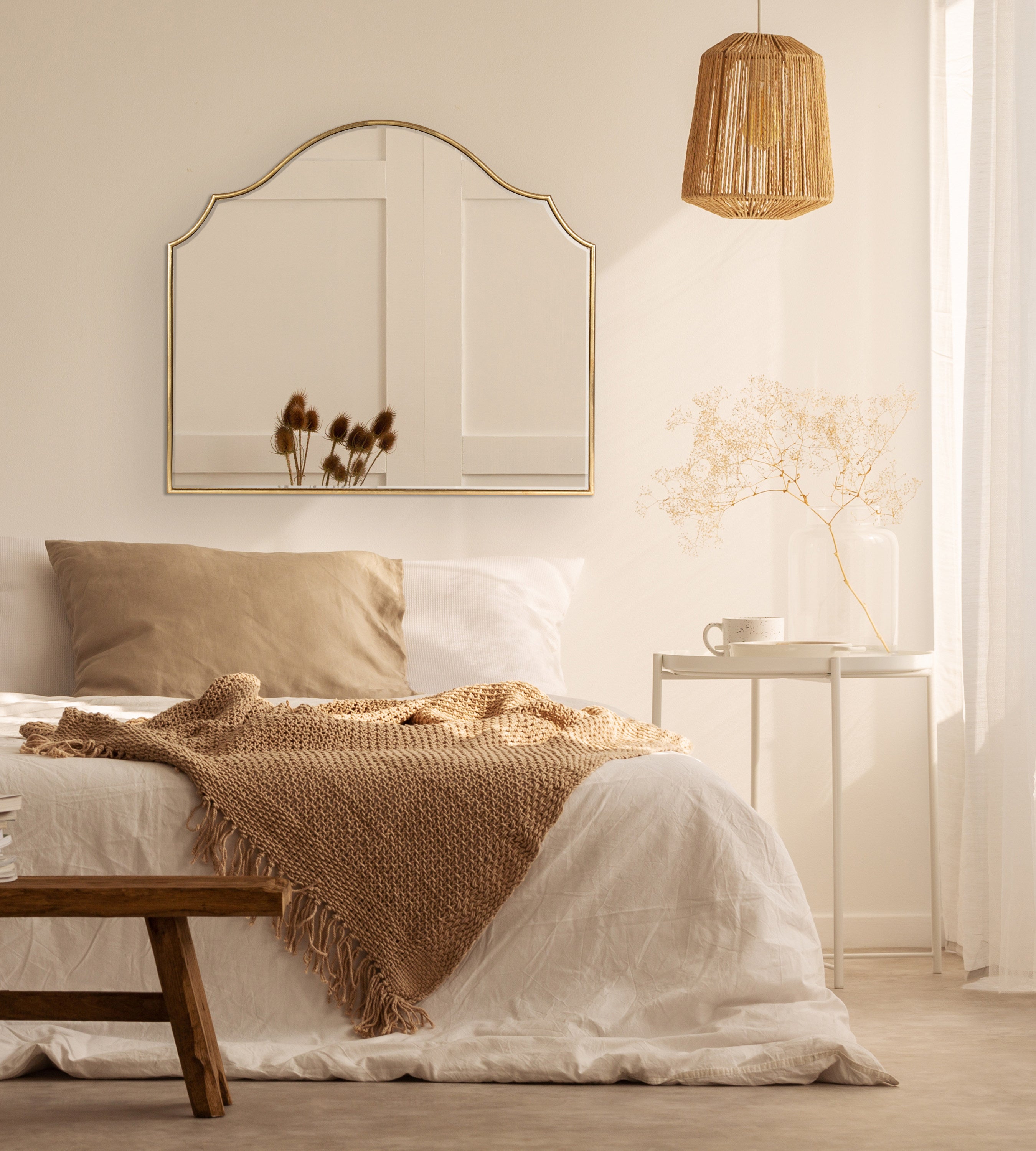 Arch Mirror Gold 32x28 7
