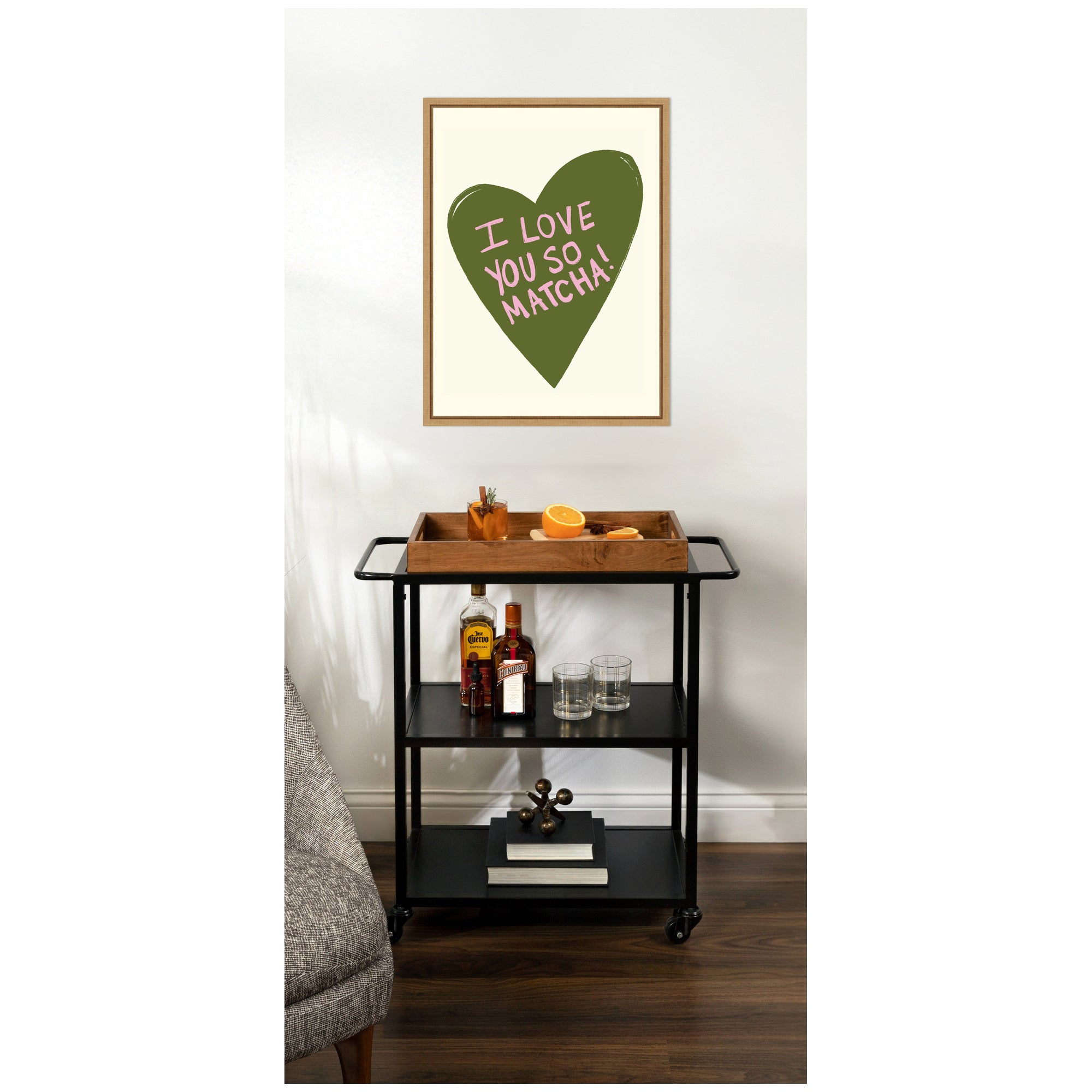 I Love You So Matcha by Megan Ryan Framed Canvas Wall Art Print