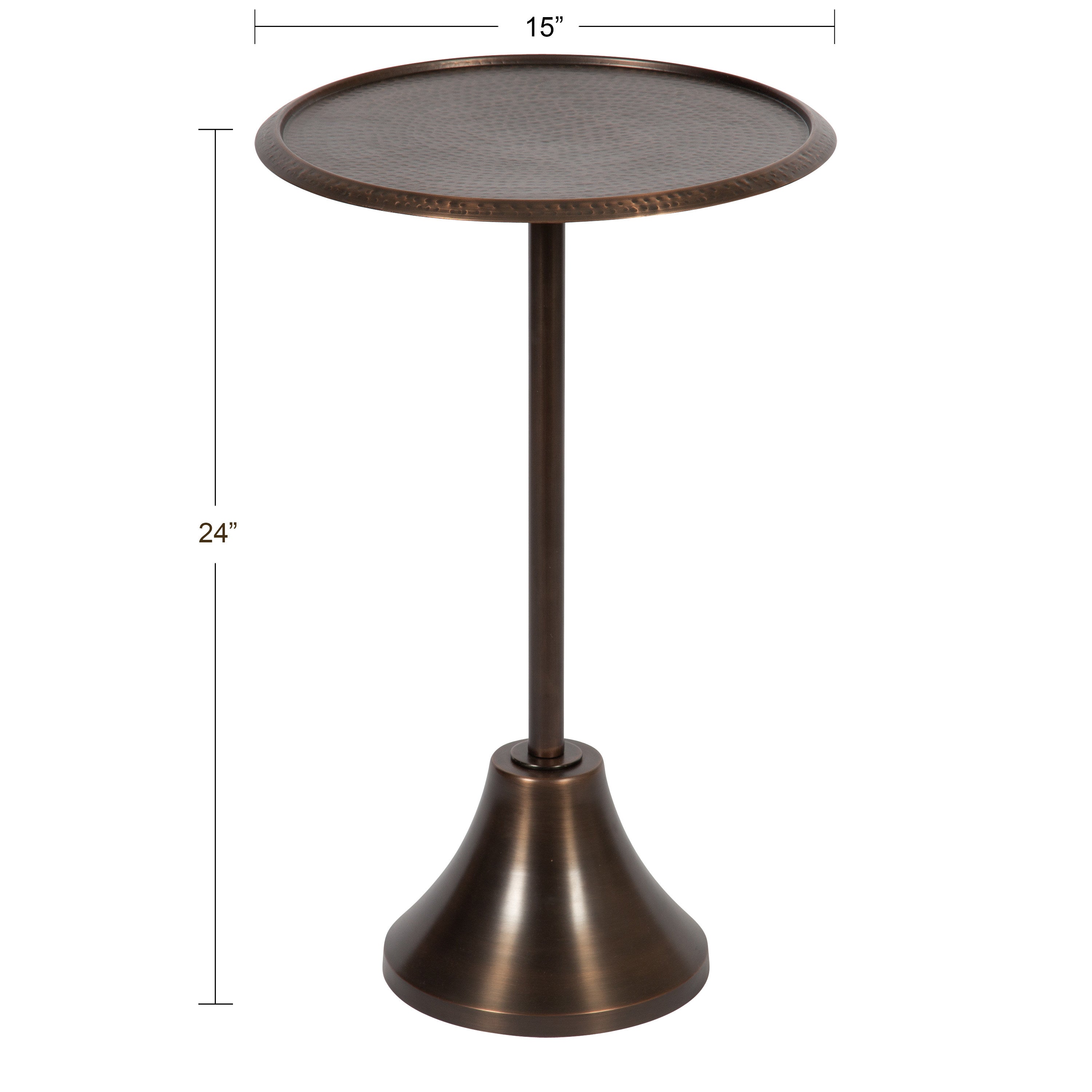 Side Table Bronze 15x15x24 2