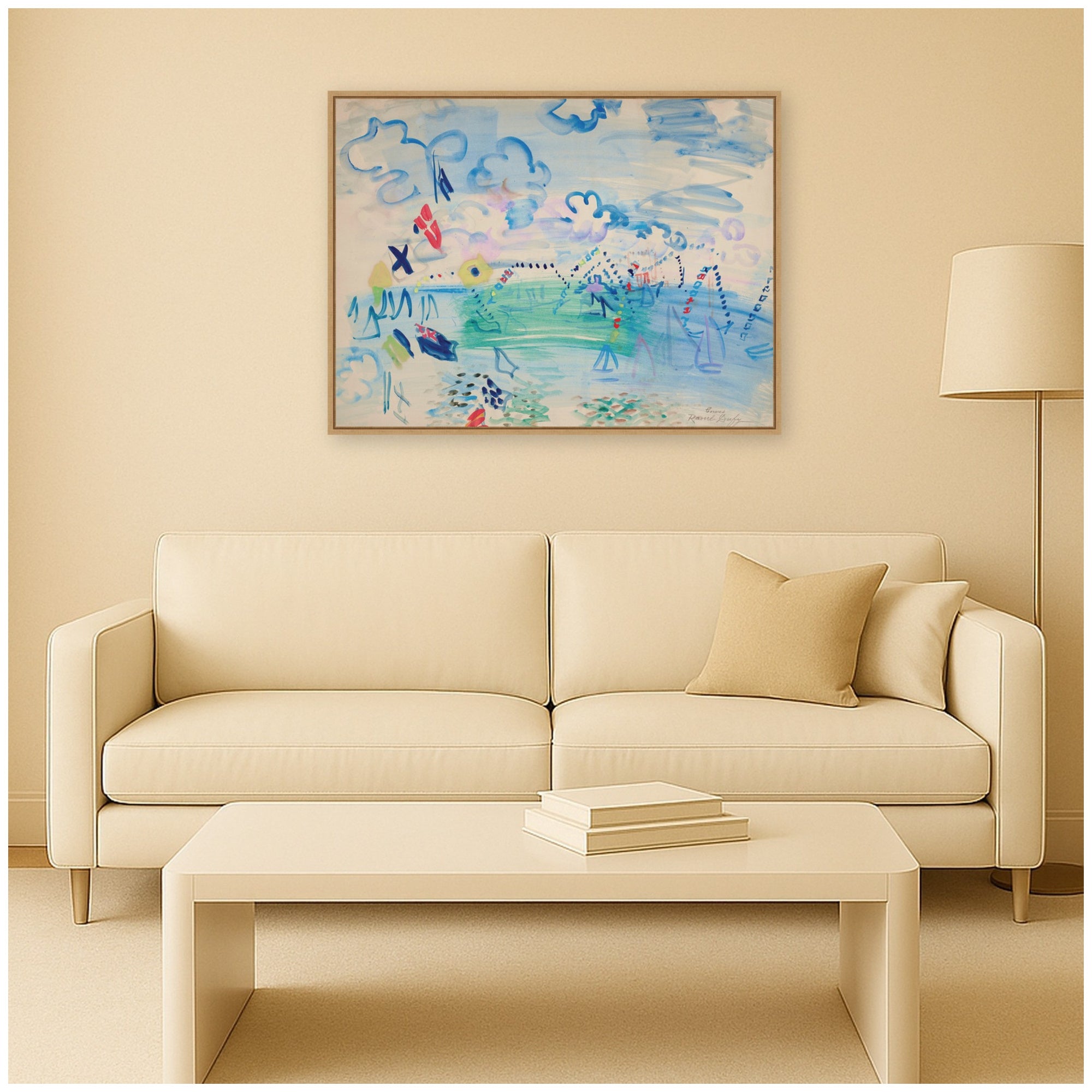 Framed Canvas 42x32 Sylvie Natural 5