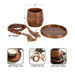 Decorative Accessory Set Walnut Brown 3 Piece 2