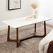 Coffee Table White Walnut Brown 44x22x20 7