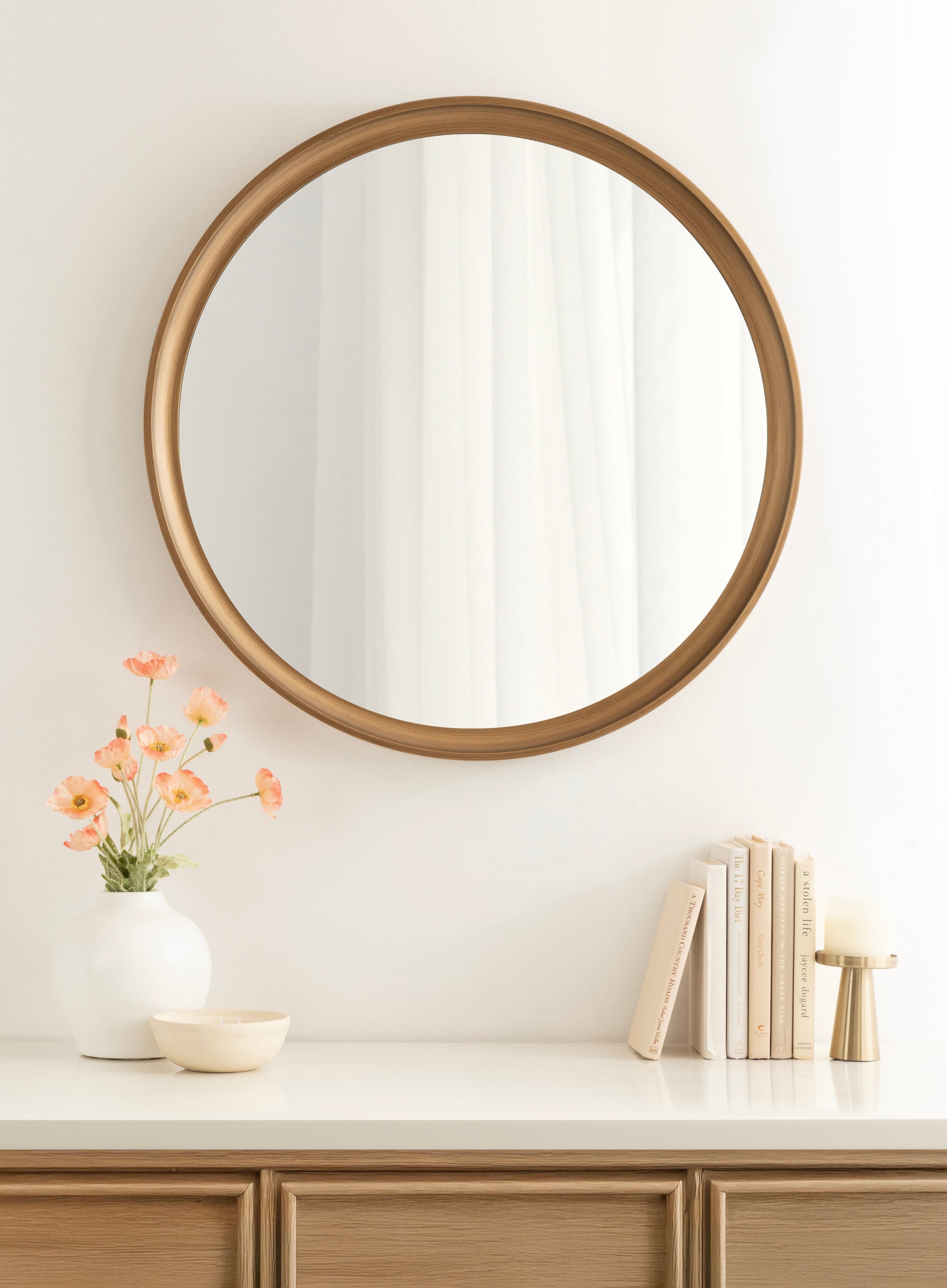 Round Mirror Gold 30" Diameter 7
