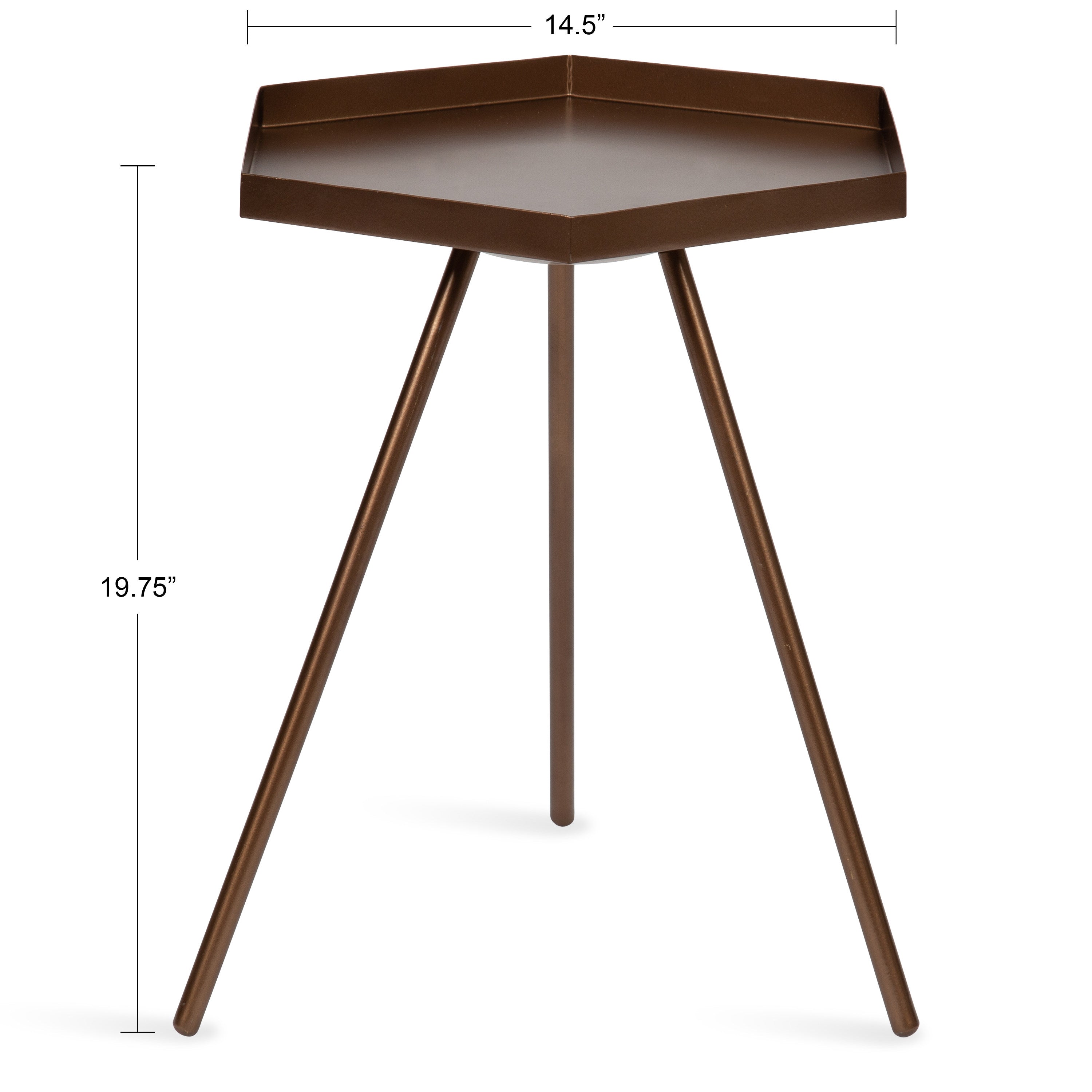Side Table Bronze 17x15x20 2
