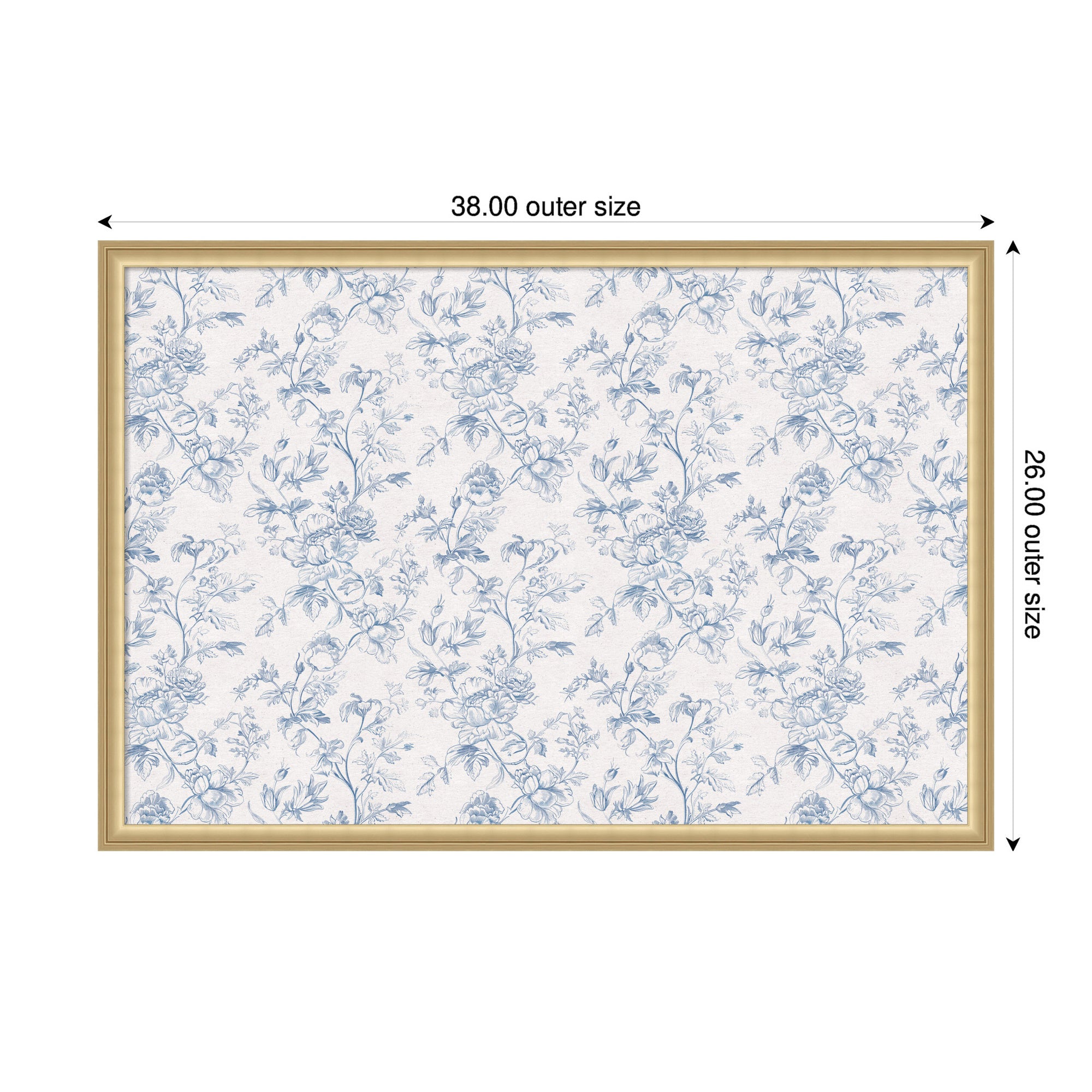 Pinboard 38x26 Florence Gold 2