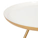 Coffee Table White Gold 25" Diameter 4