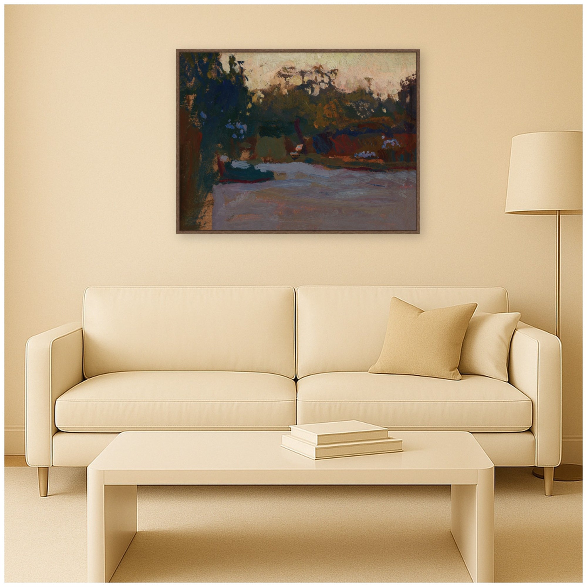 Framed Canvas 42x32 Sylvie Walnut 6