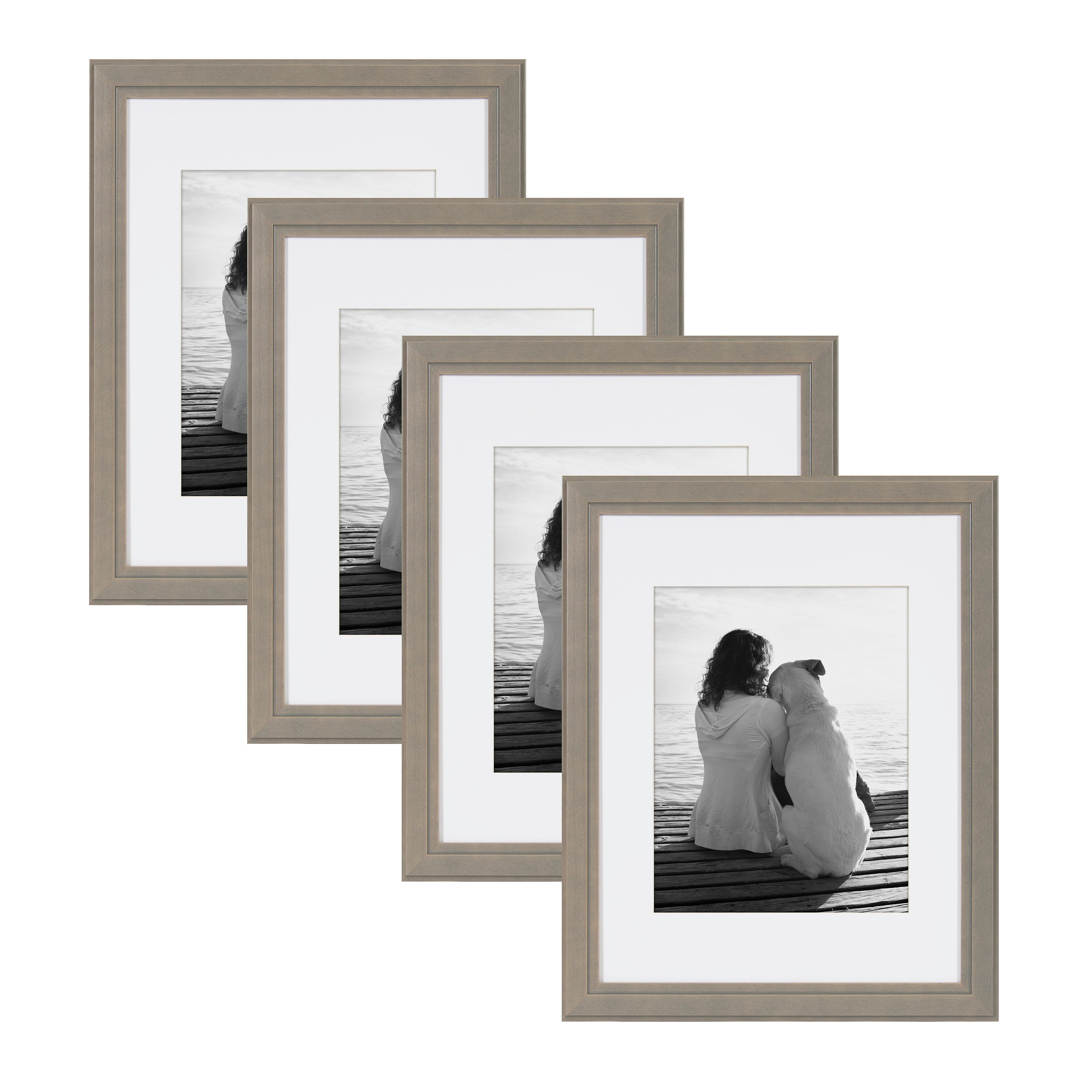 Wall Frame Gray 11x14 matted to 8x10 1