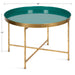 Coffee Table Teal Gold 28.25x28.25x19 2
