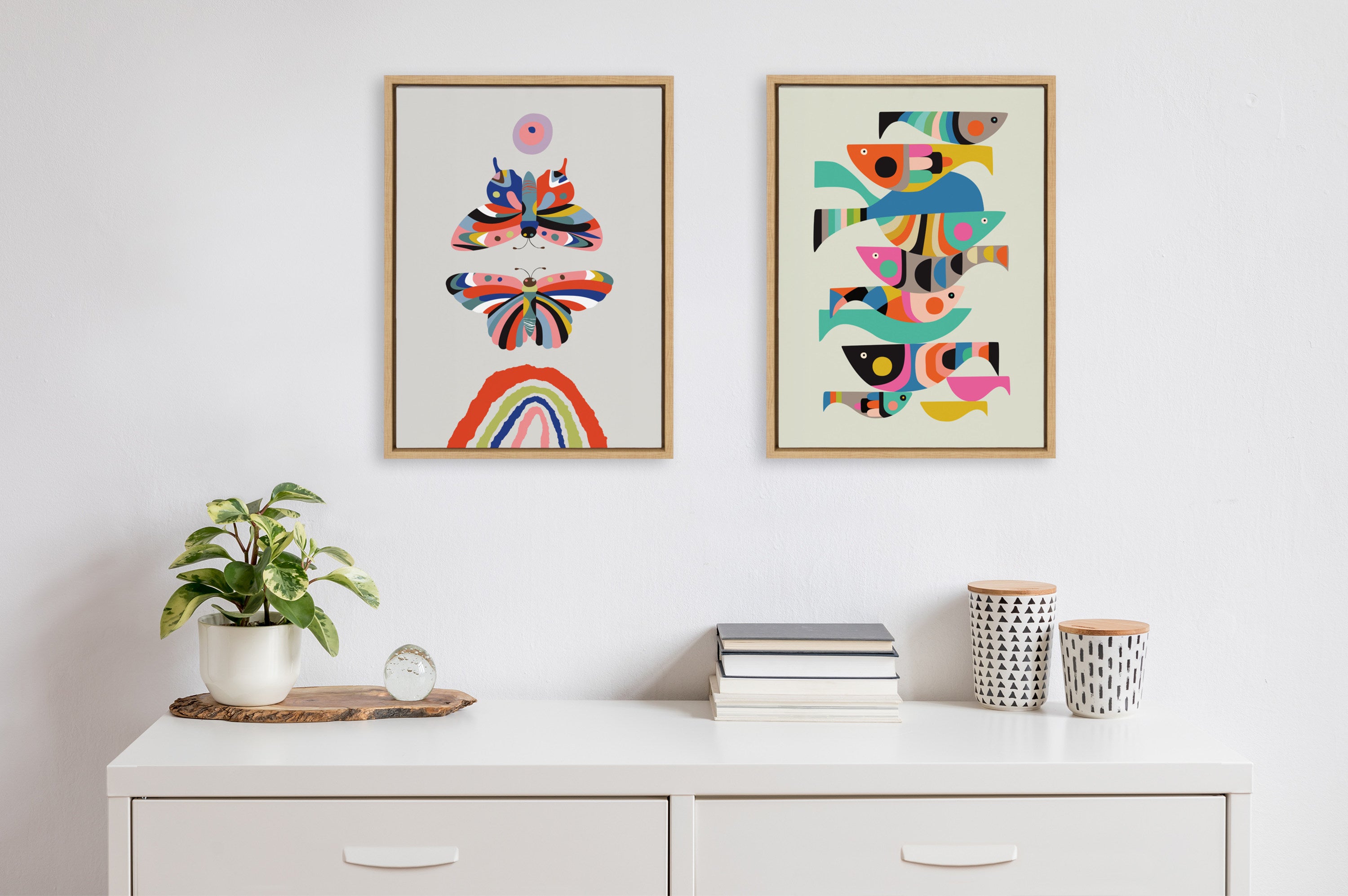 Framed Canvas Sylvie Natural 18x24 6
