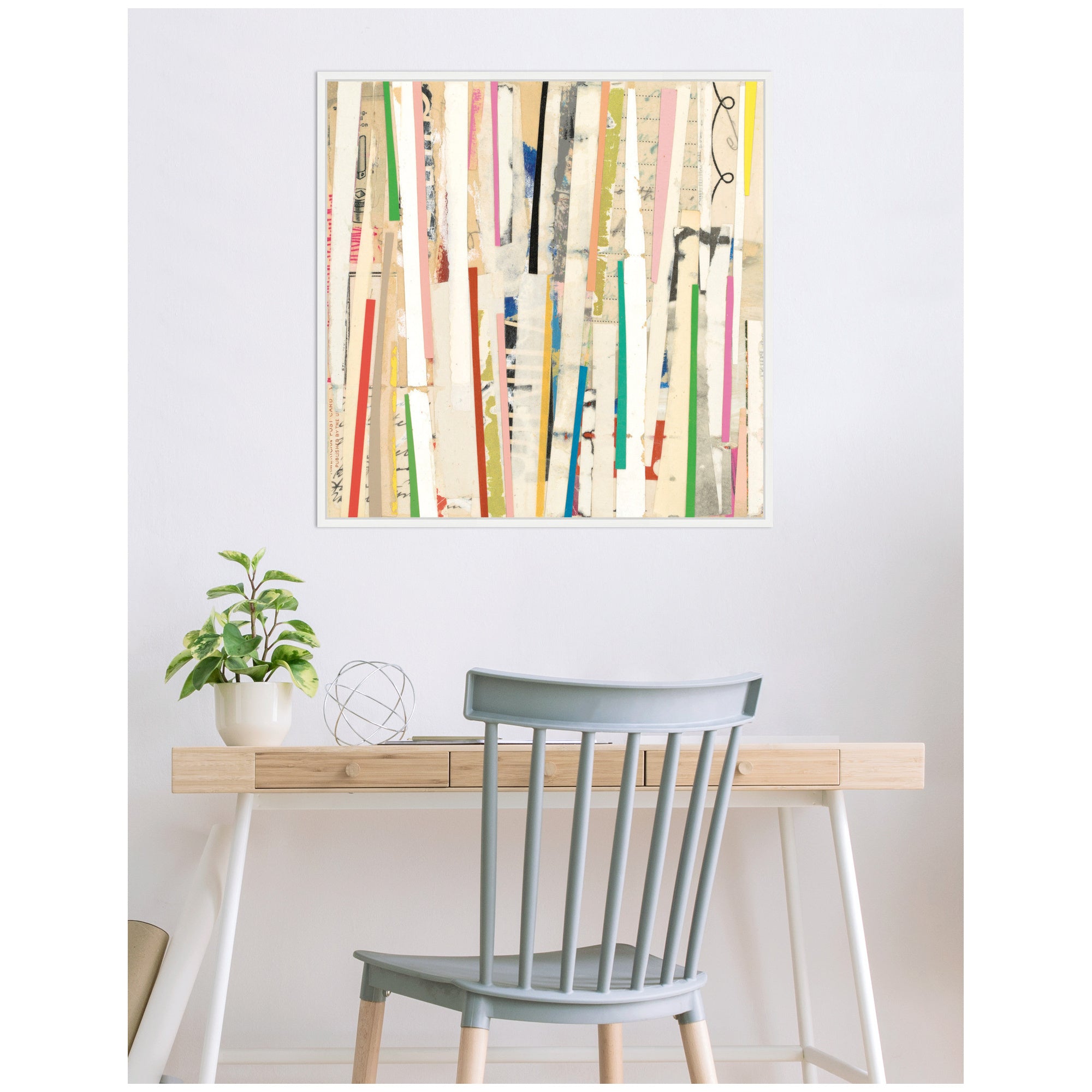 Geometric Abstract 3 FC by Felicia Dadak Framed Canvas Wall Art Print