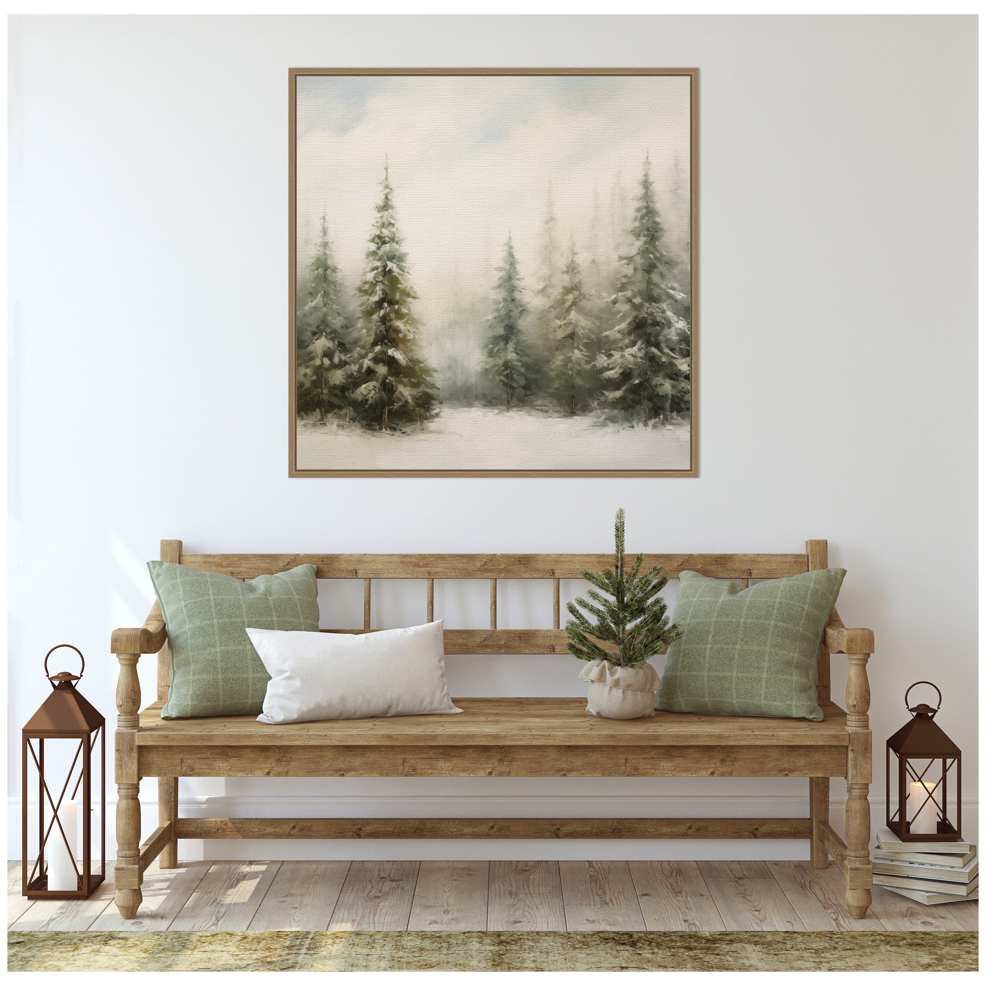 Framed Canvas Sylvie Dark Gold 30x30 5