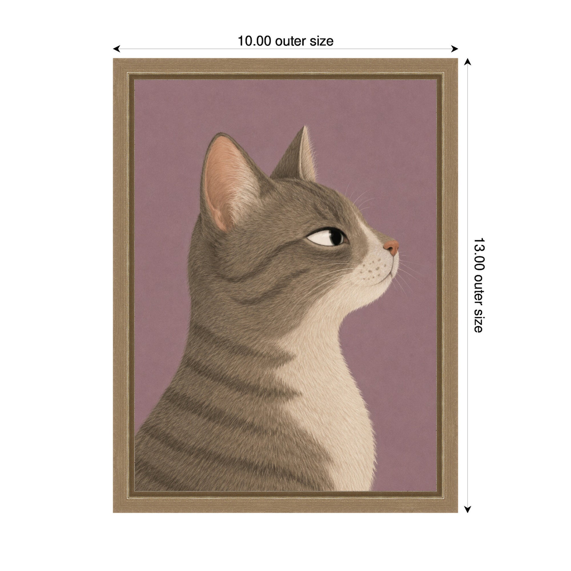 Framed Canvas 10x13 Sylvie Dark Gold 2