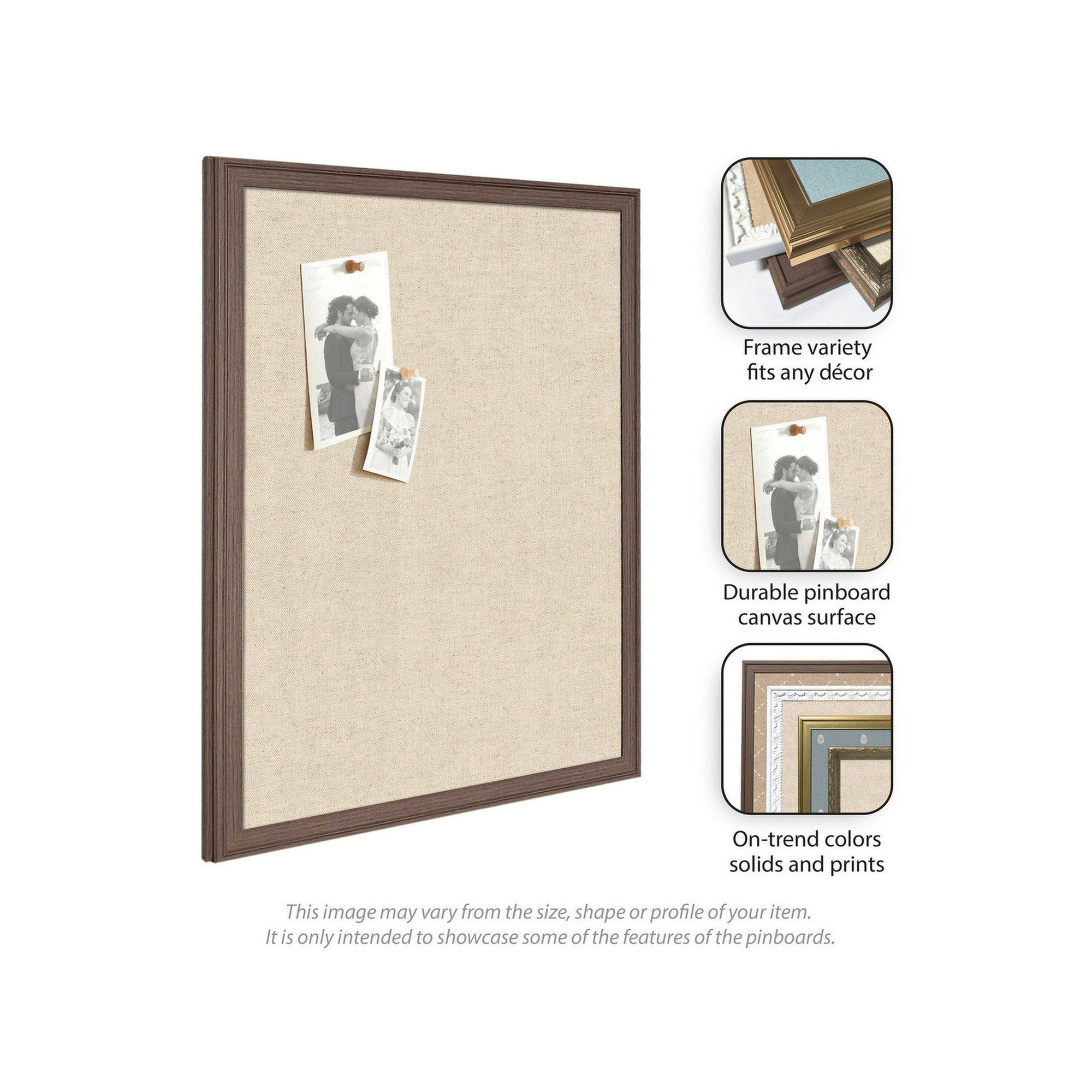 Pinboard 26x20 Mila Dark Silver 5