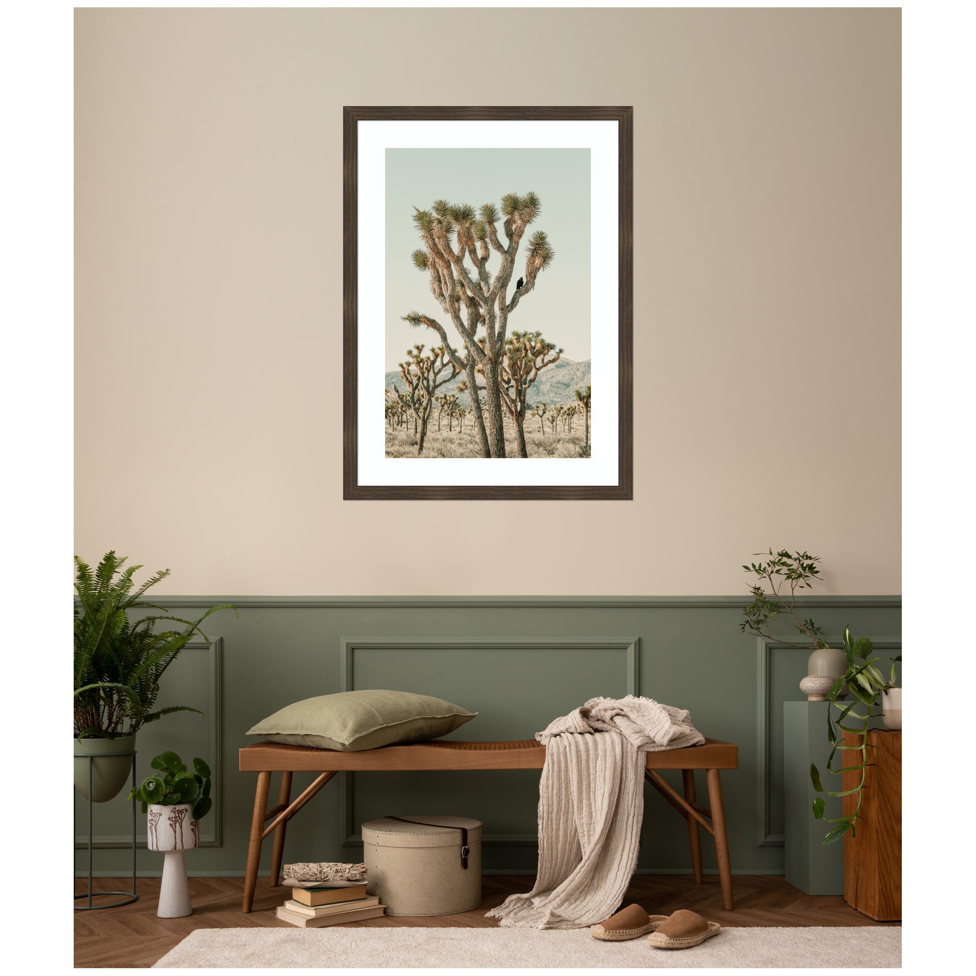Joshua Tree With Crow by Alicia Bock Framed Wall Art Print