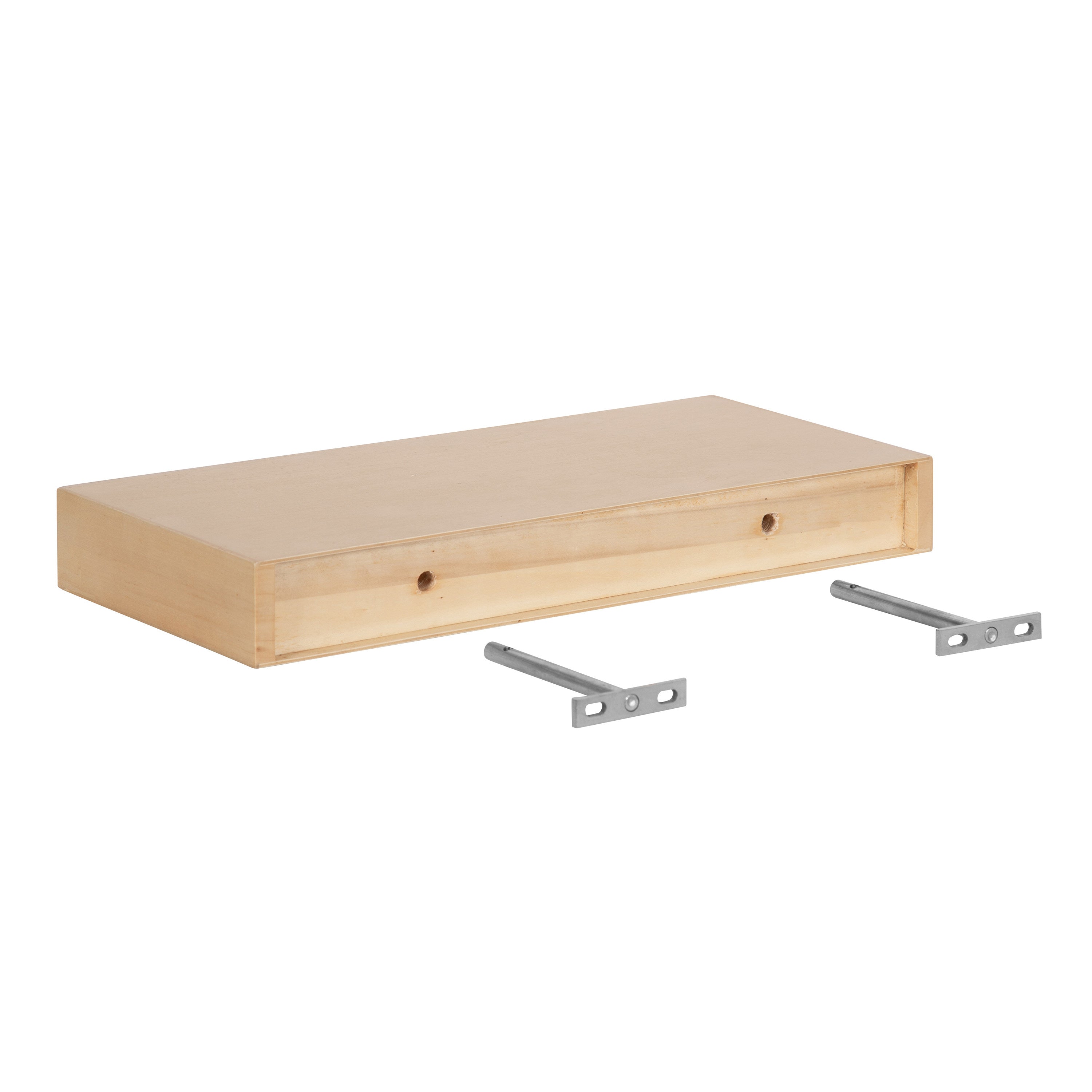Floating Shelf 2 Piece 18 Inch Natural 6