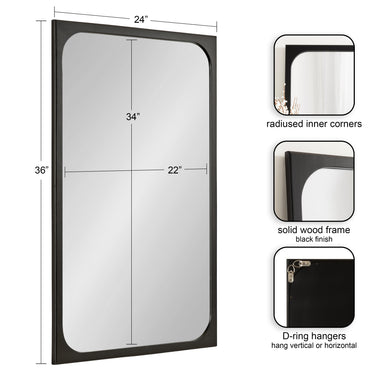 Rectangle Mirror Black 24x36 2