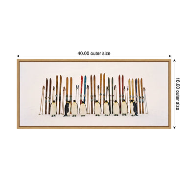 Framed Canvas Sylvie Natural 40x18 2