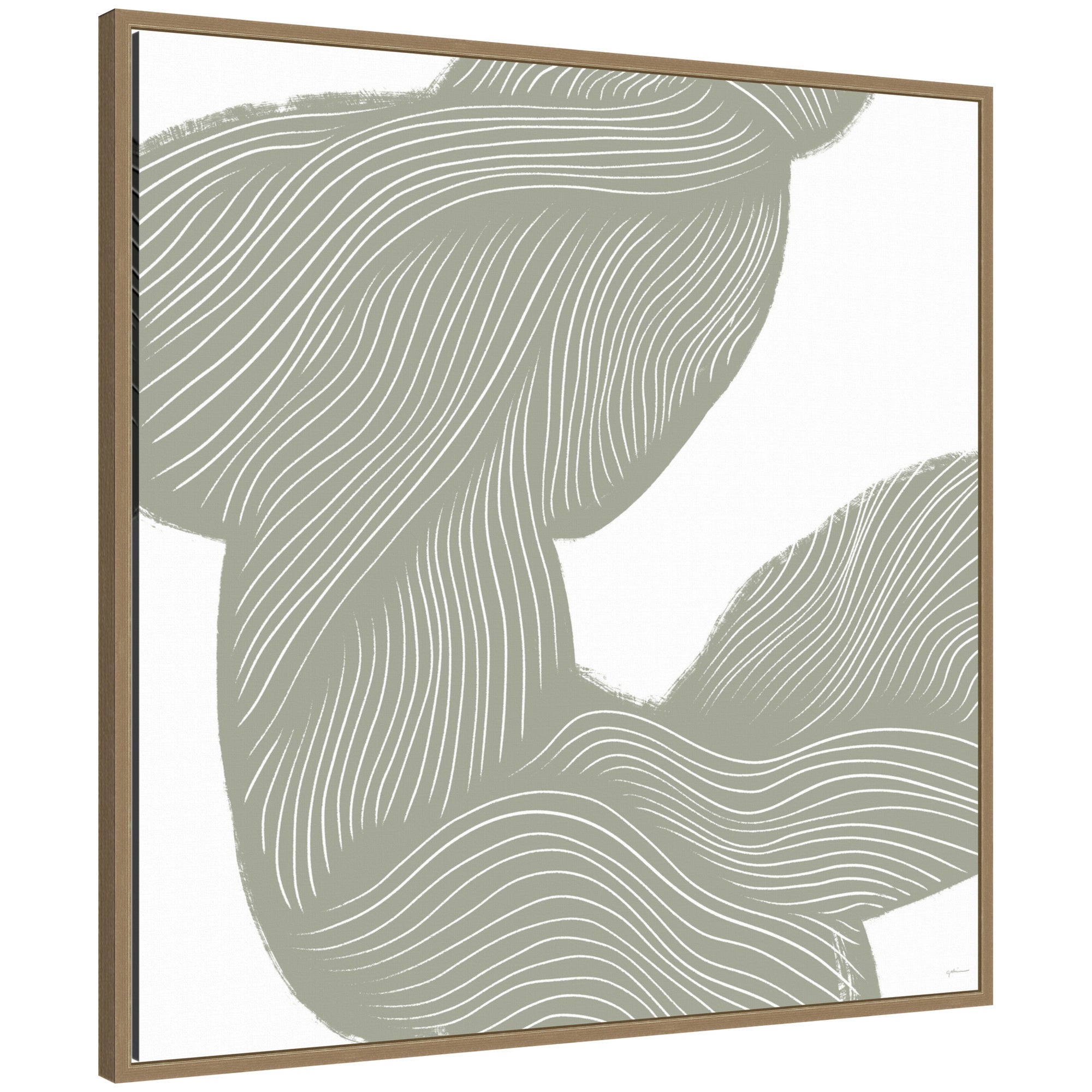 Movement Lines by Gabrielly Guedes Framed Canvas Wall Art Print